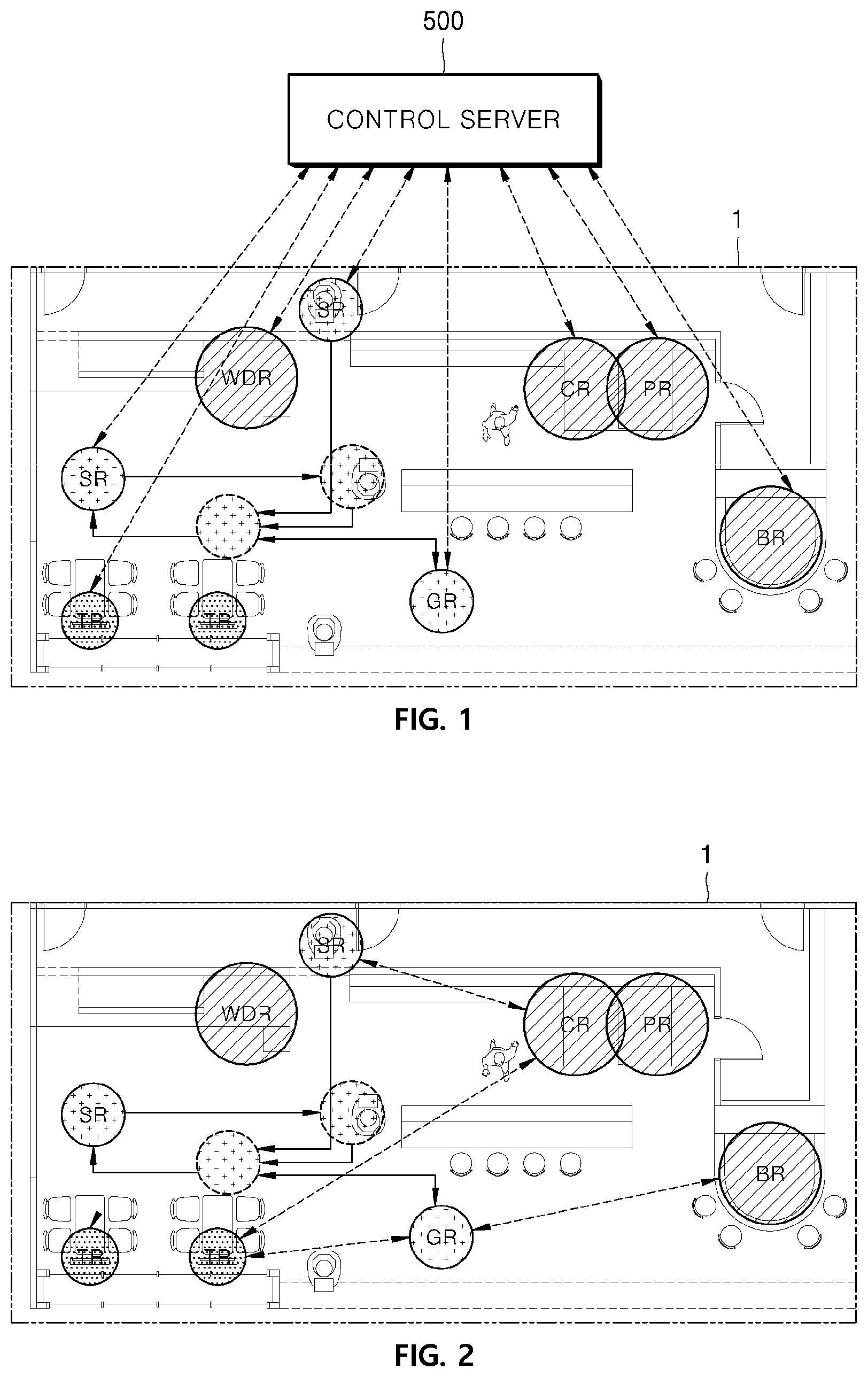 Patent US11775983 — Method and system of providing service by controlling robot in service area, and robot implementing thereof — Figure 1