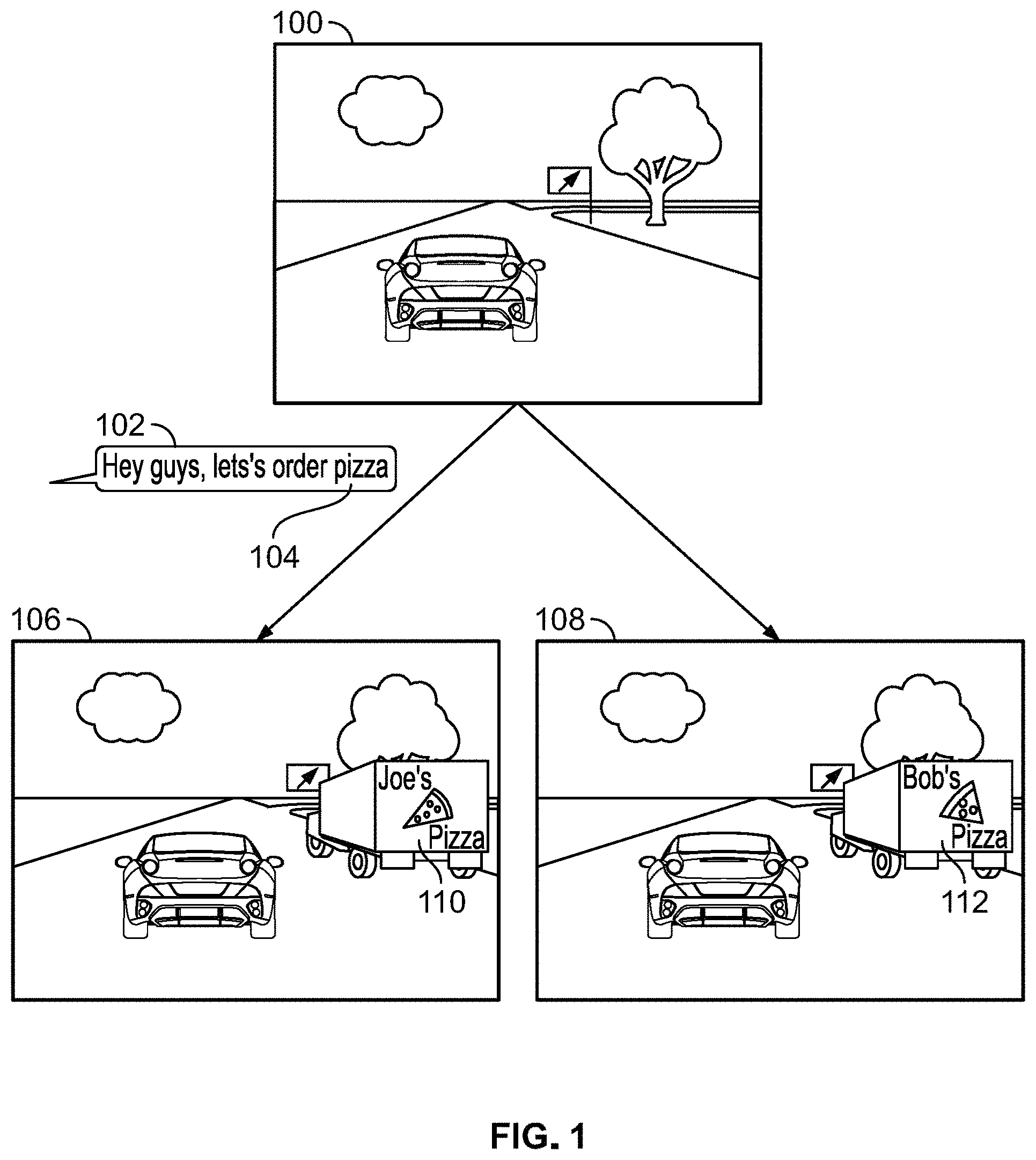 Patent US11776017 — Systems and methods for inserting contextual advertisements into a virtual environment — Figure 1