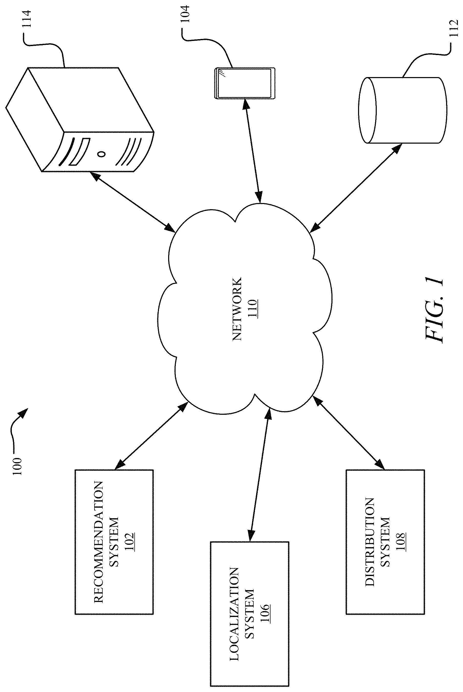 Patent US11776037 — Systems and methods for personal taste recommendation — Figure 1