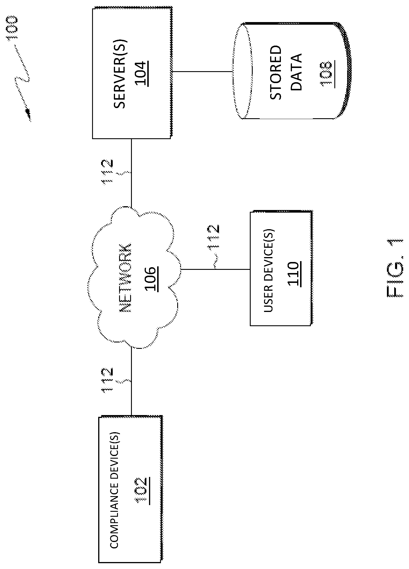 Patent US11776082 Figure 1 – Health and safety compliance system, methods, and products