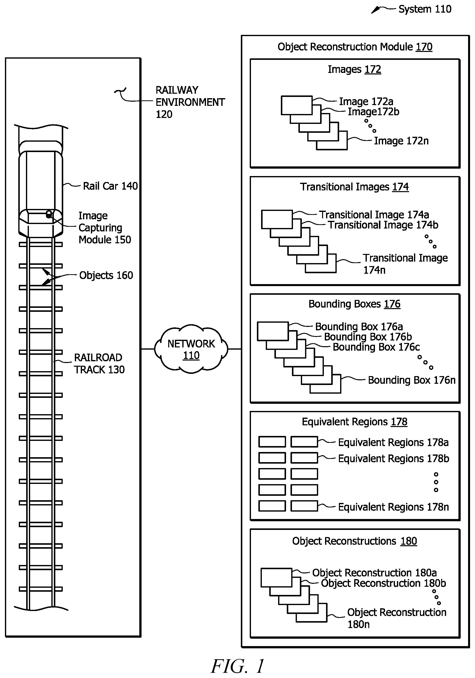 Patent US11776145 — Systems and methods for reconstructing objects using transitional images — Figure 1