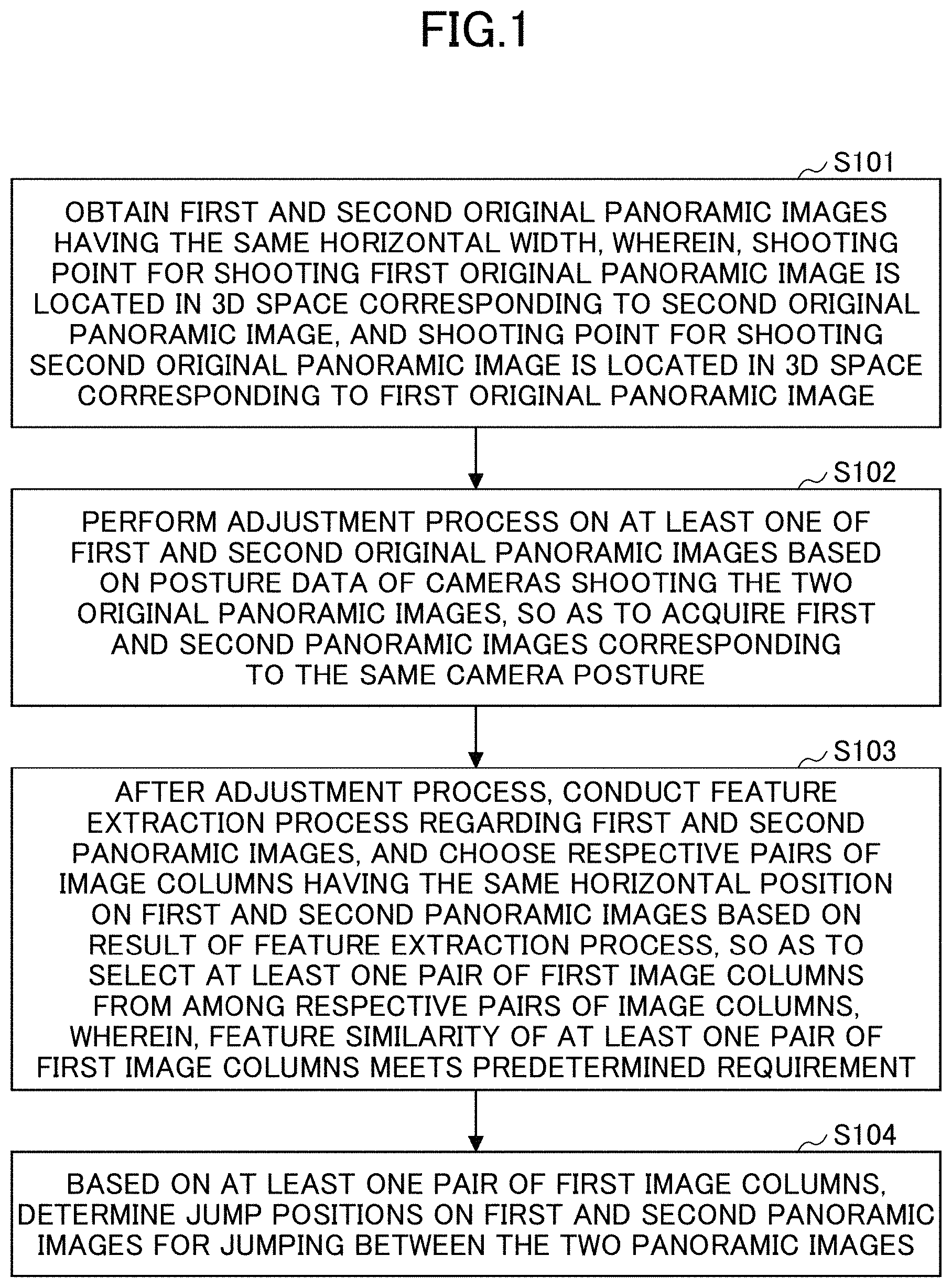 Patent US11776157 — Panoramic image based jump position determination method and apparatus and non-transitory computer-readable medium — Figure 1