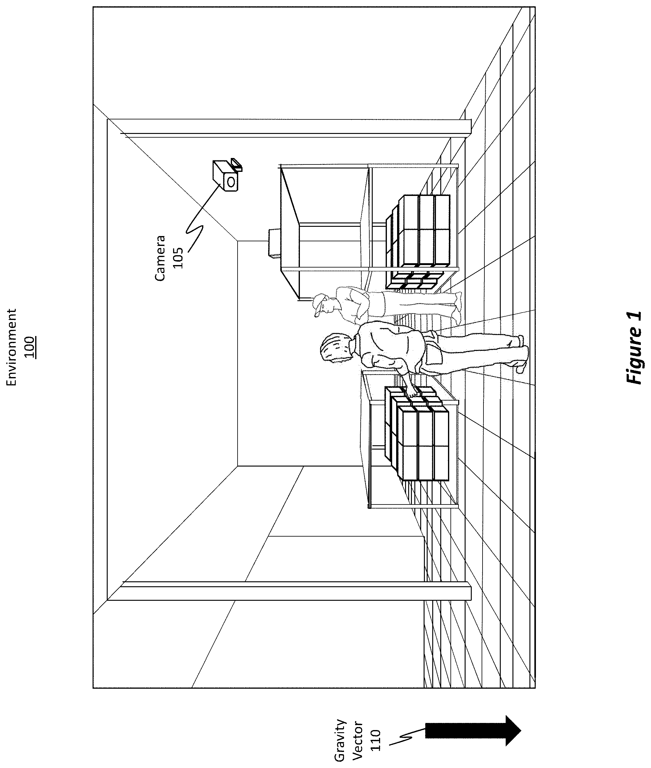 Patent US11776160 — Auto calibrating a single camera from detectable objects — Figure 1