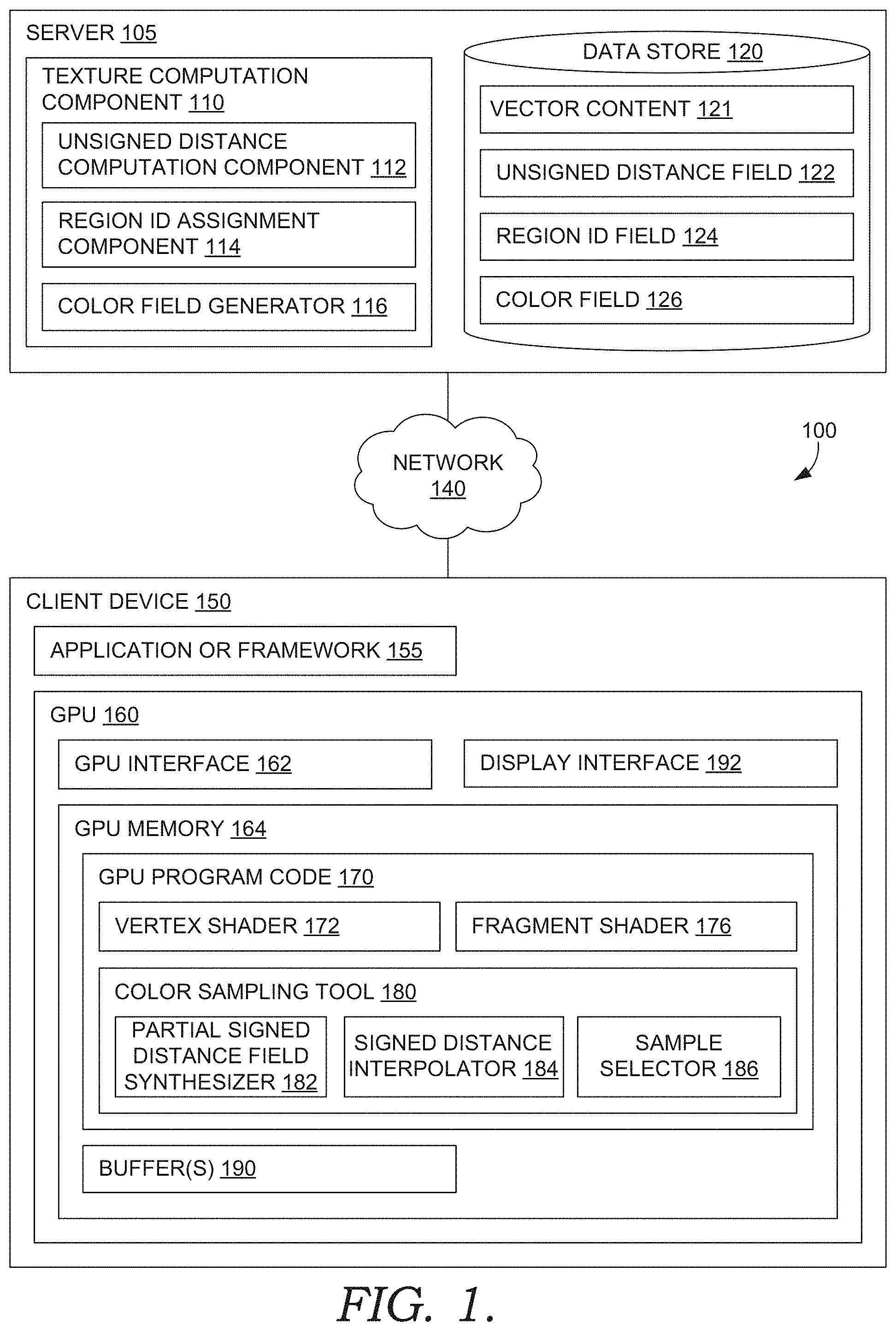 Patent US11776179 Figure 1 – Rendering scalable multicolored vector content