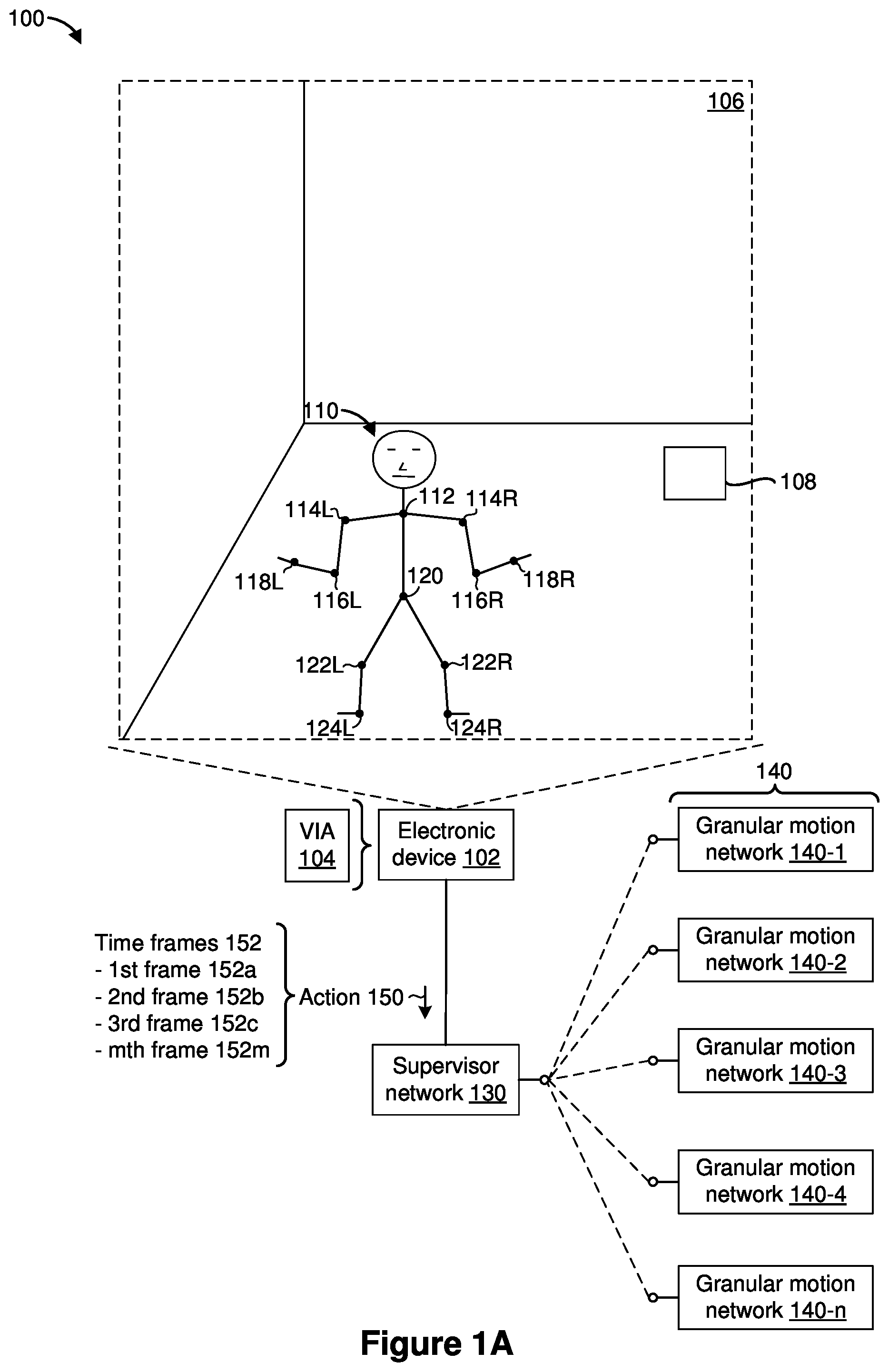 Patent US11776193 — Granular motion control for a virtual agent — Figure 1