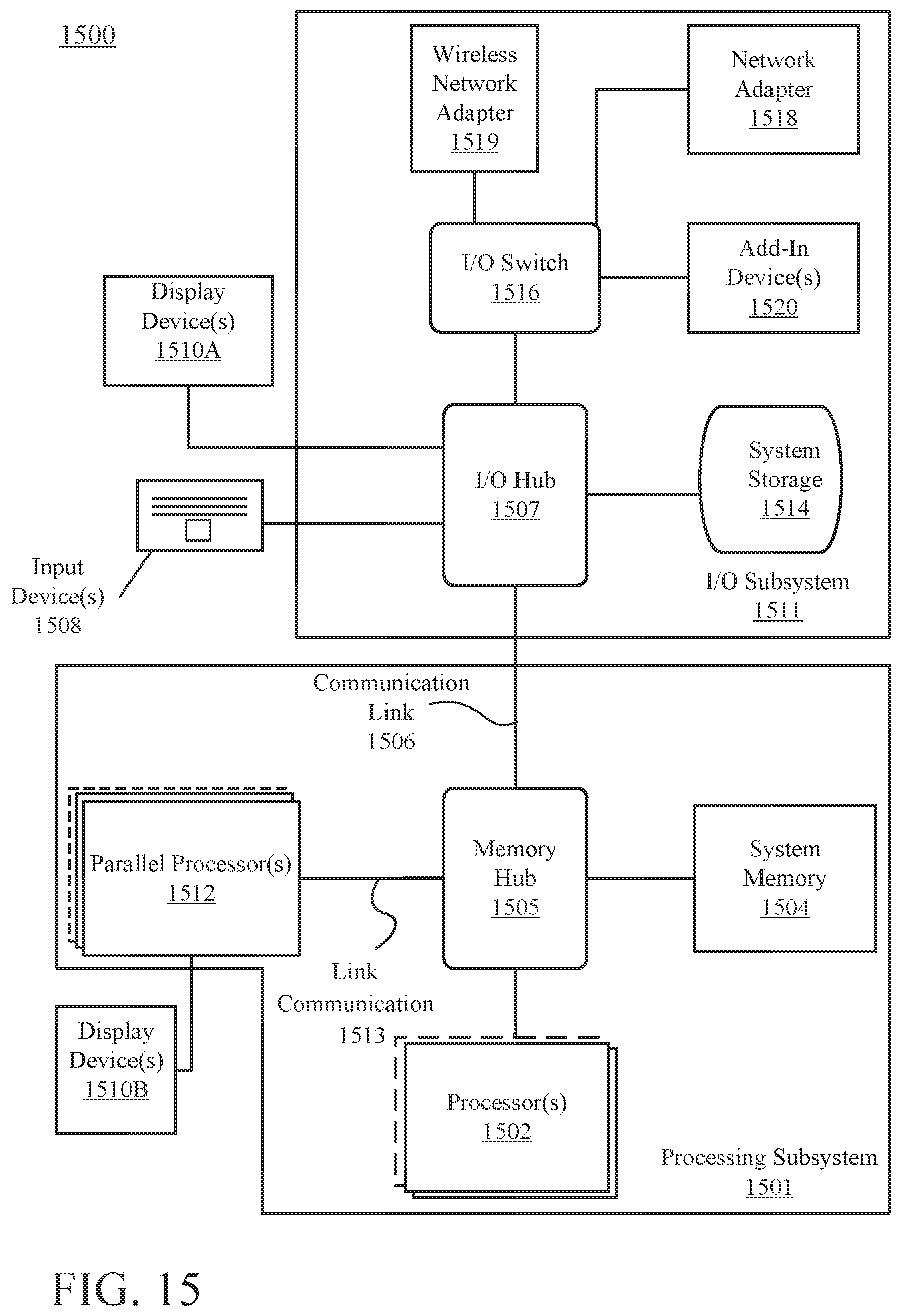 Patent US11776196 Figure 15 – Temporal data structures in a ray tracing architecture