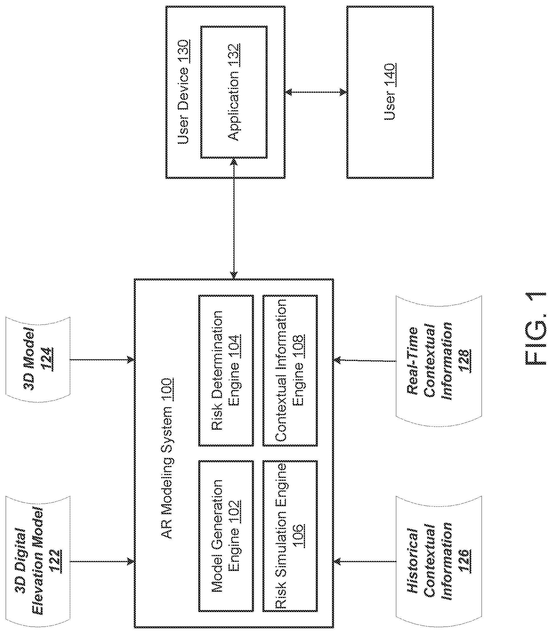 Patent US11776221 — Augmented reality application for interacting with building models — Figure 1