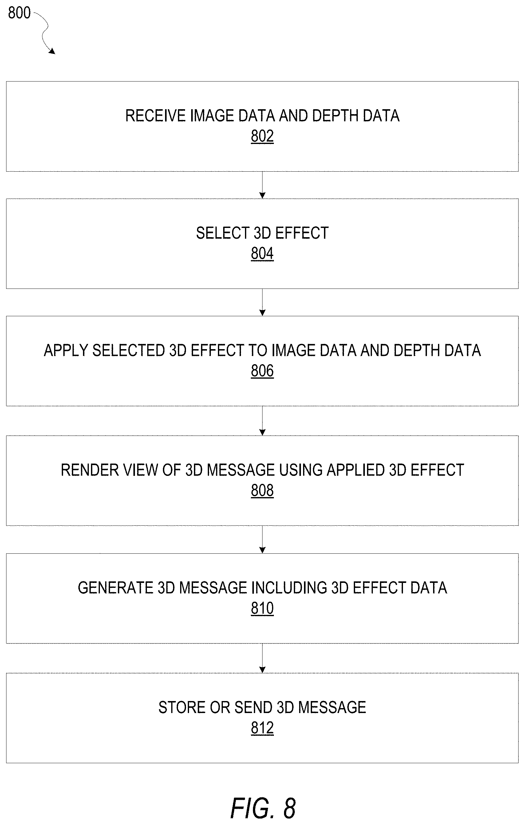 Patent US11776233 Figure 8 – Beautification techniques for 3D data in a messaging system