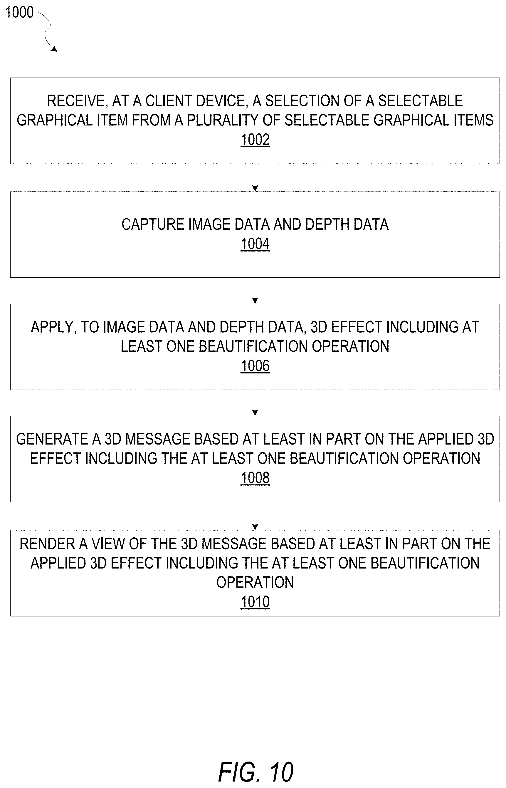 Patent US11776233 Figure 10 – Beautification techniques for 3D data in a messaging system