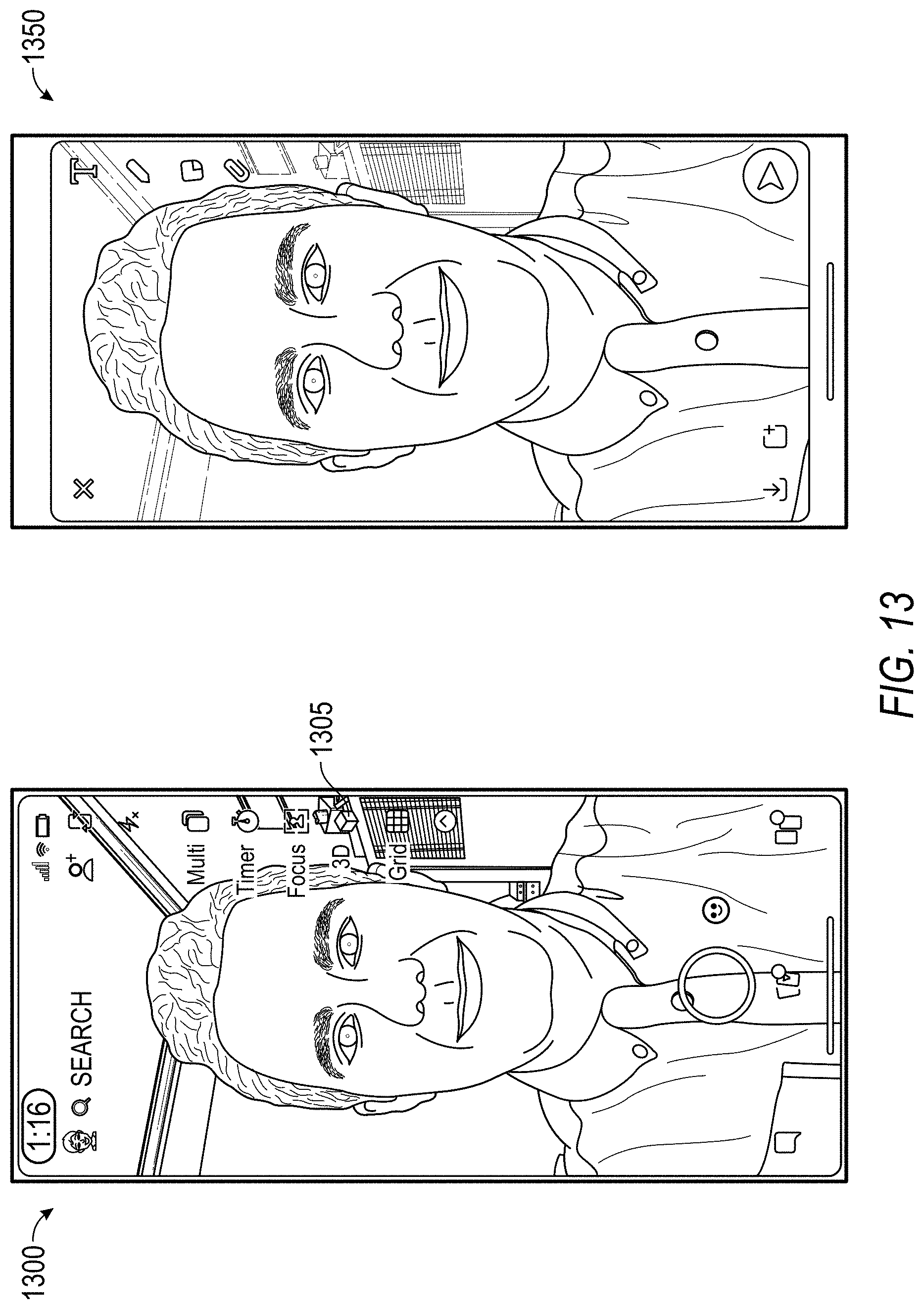 Patent US11776233 Figure 13 – Beautification techniques for 3D data in a messaging system