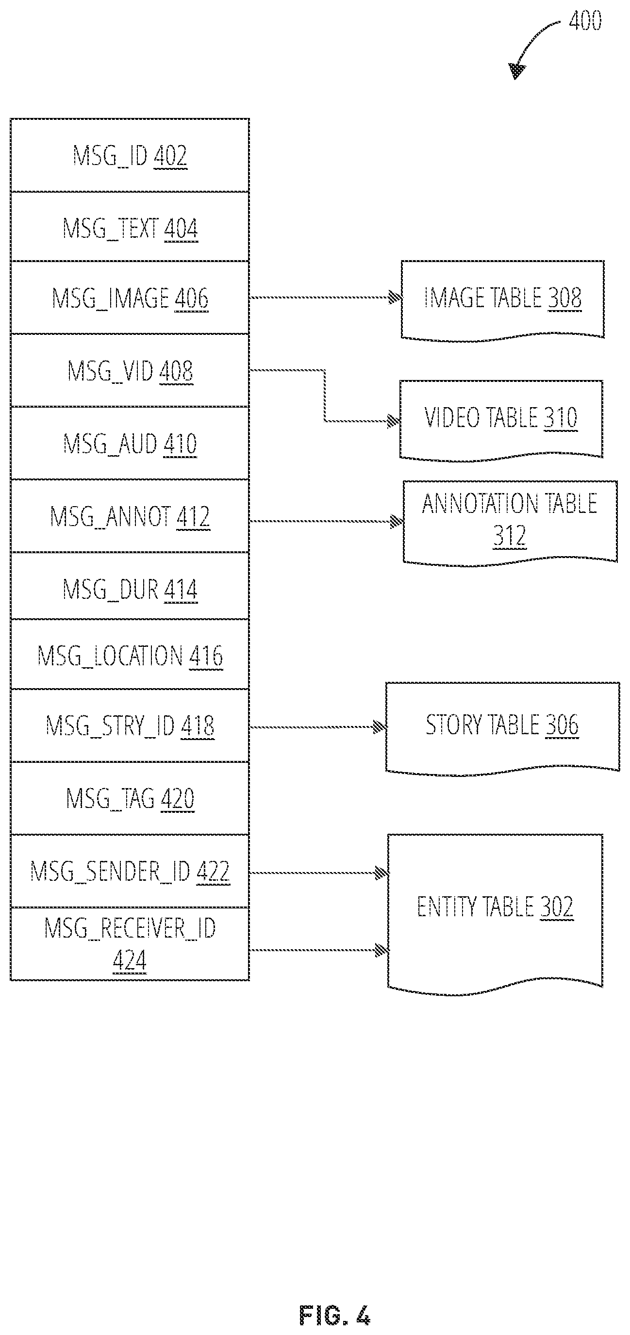 Patent US11776253 Figure 4 – Displaying object names in association with augmented reality content