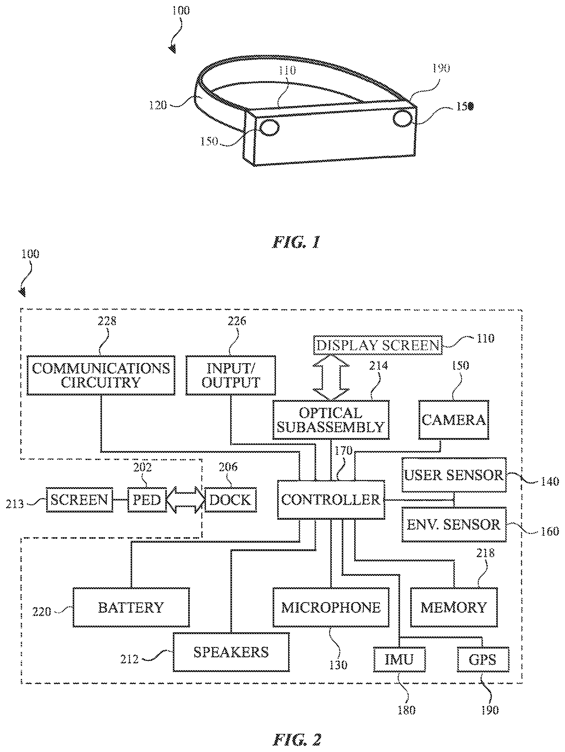Patent US11776258 — Head-mounted device with feedback — Figure 1