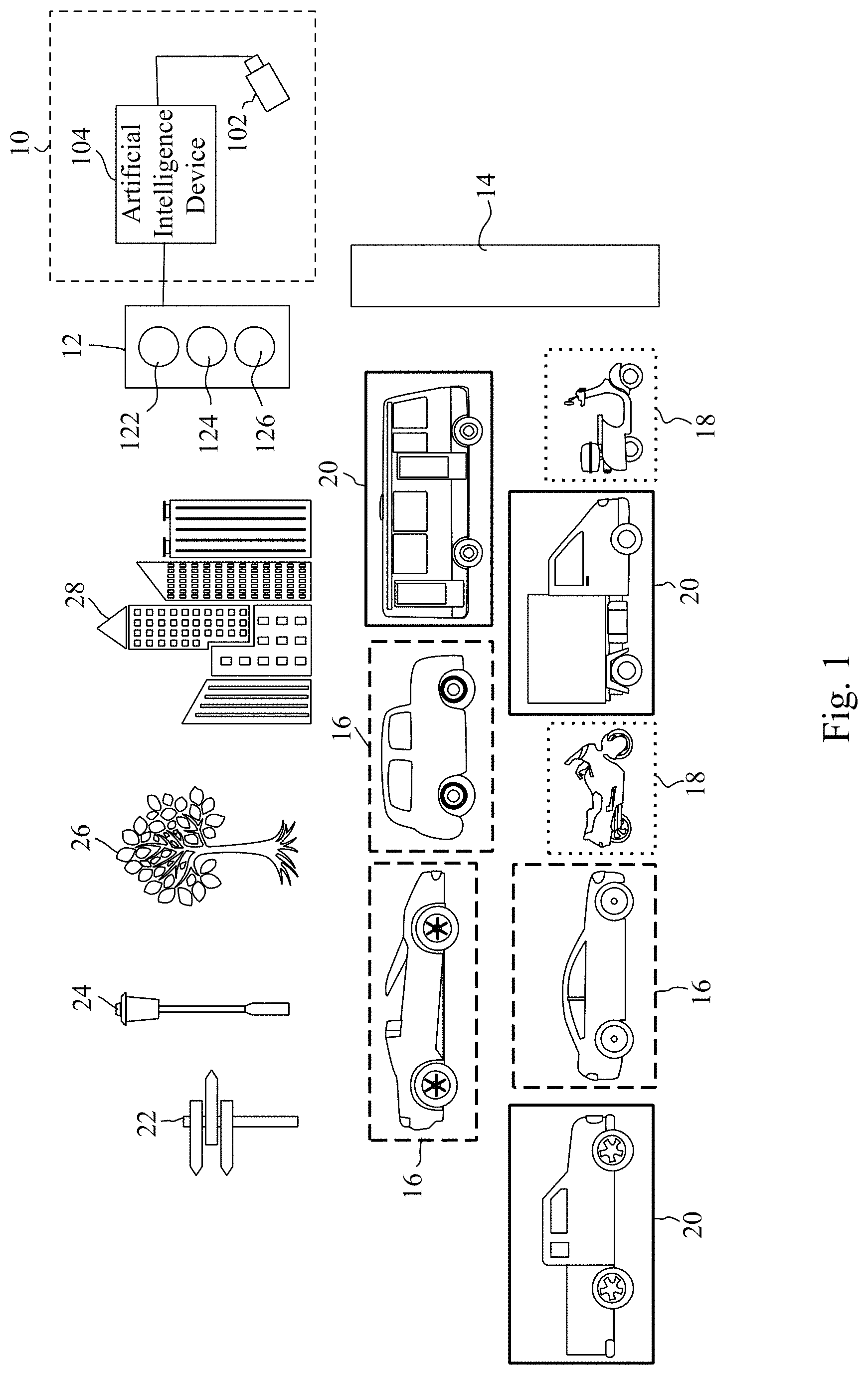 Patent US11776259 — Control system of traffic lights and method thereof — Figure 1