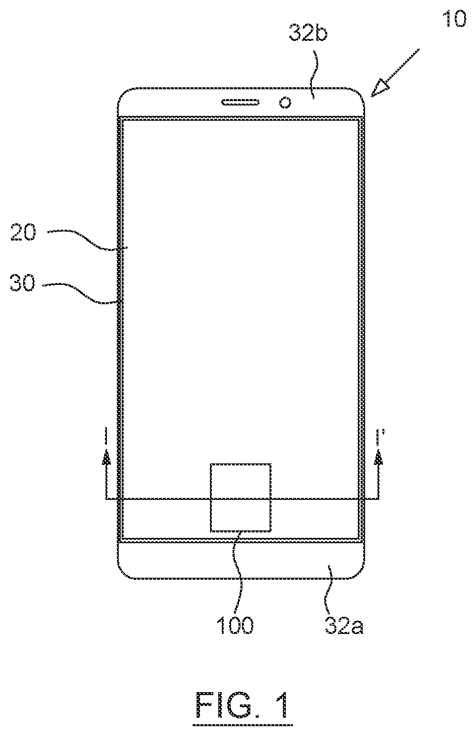 Patent US11776298 — Under display fingerprint sensor with improved contrast ratio — Figure 1