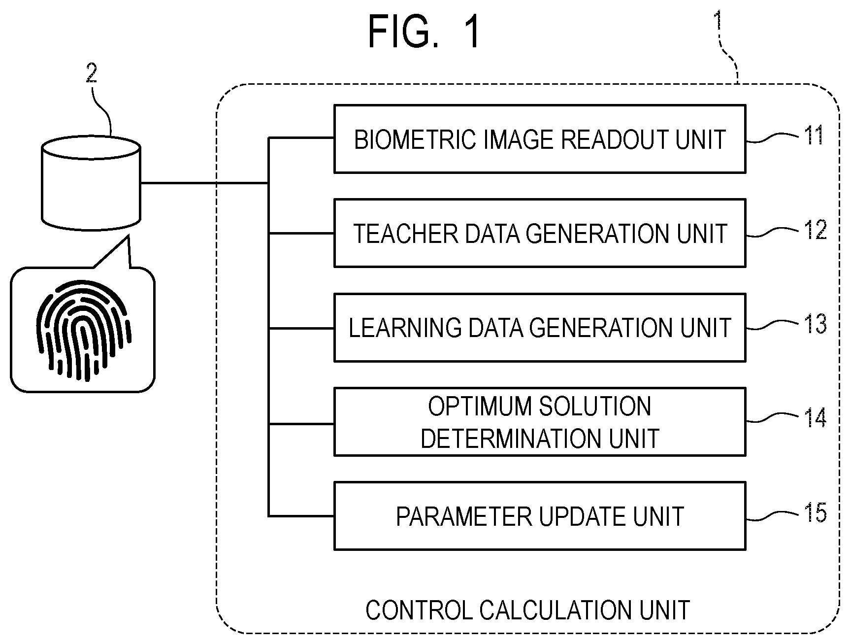 Patent US11776302 — Biometric recognition apparatus and biometric recognition method — Figure 1