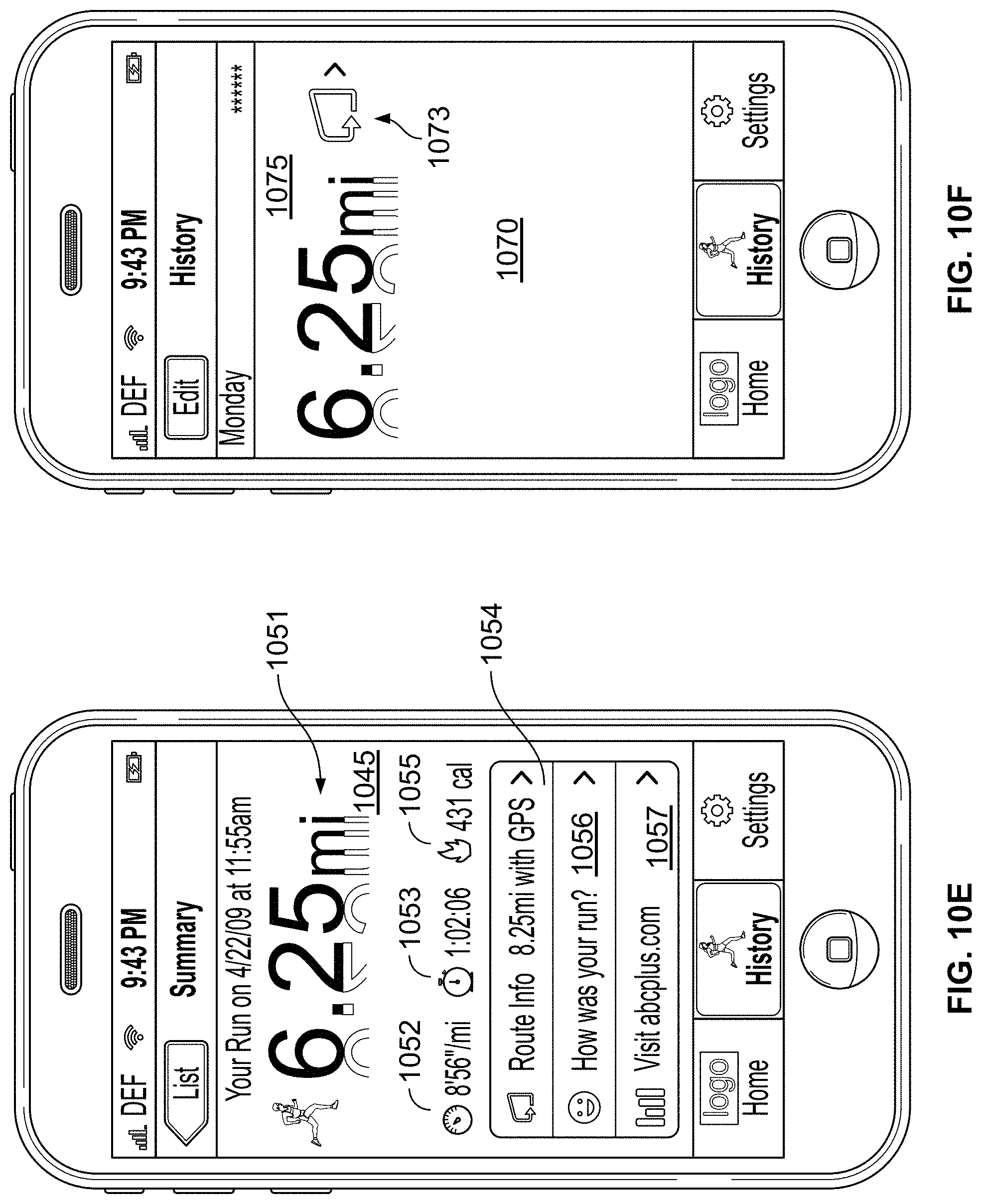 Patent US11776321 Figure 14 – Monitoring fitness using a mobile device