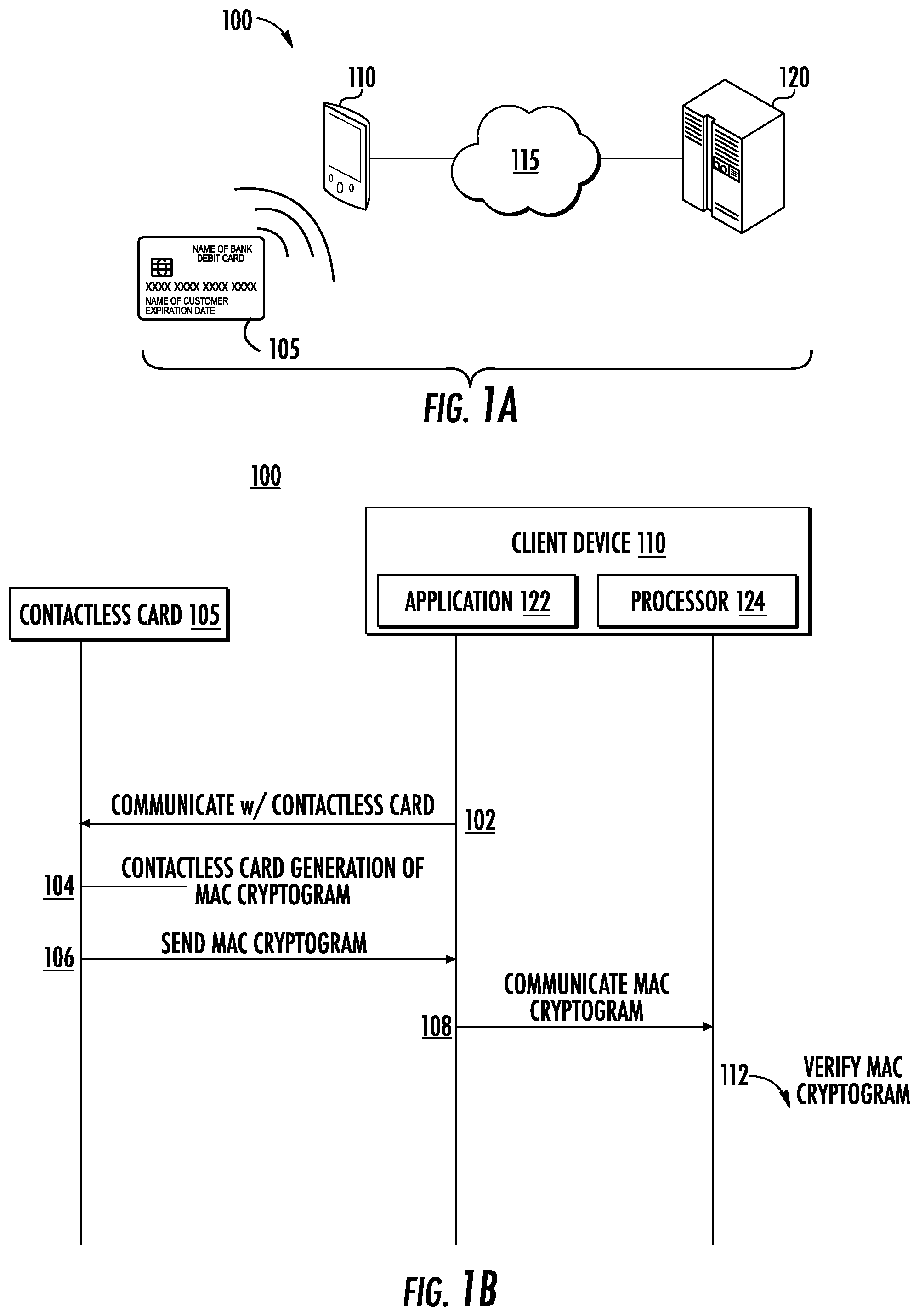 Patent US11776348 — Contactless card personal identification system — Figure 1