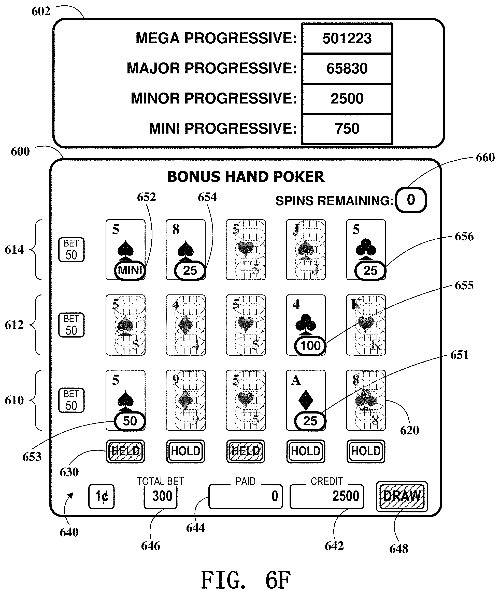 Patent US11776364 Figure 17 – Gaming device having poker lock and improve feature