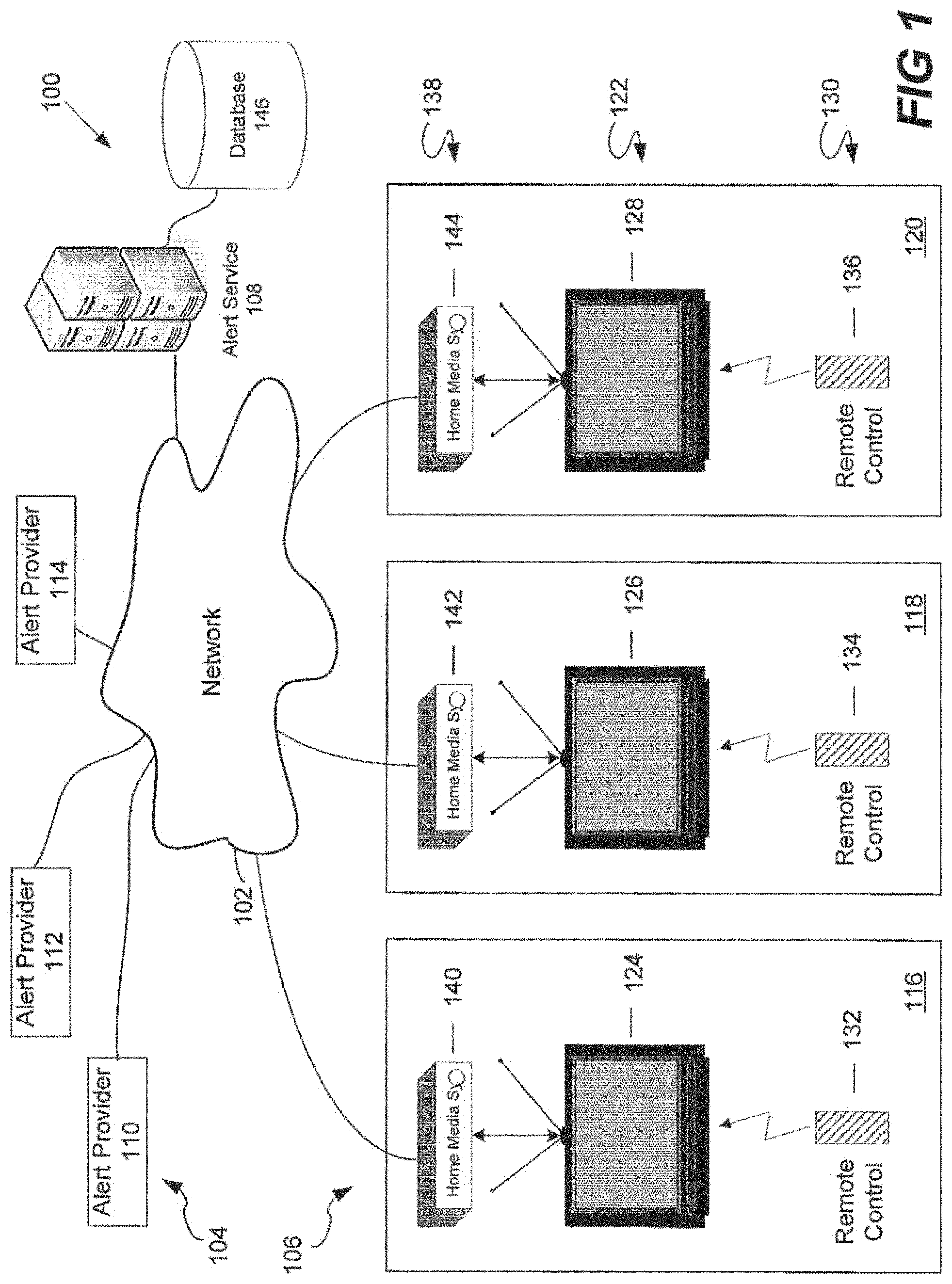 Patent US11776384 — Methods and apparatus for providing notifications in a media system — Figure 1