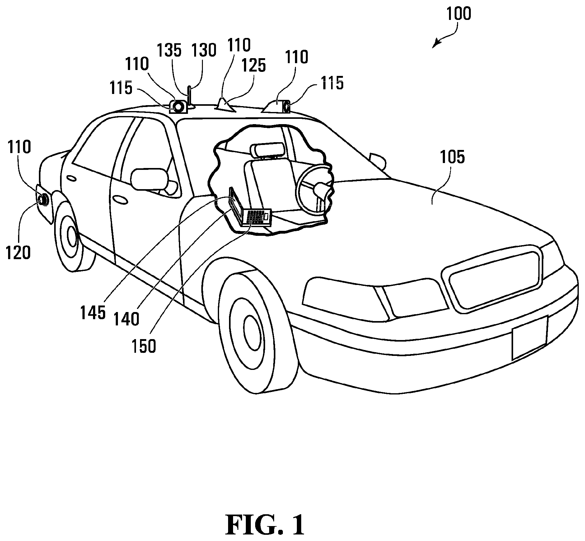 Patent US11776395 — Systems and methods for parking violation detection — Figure 1