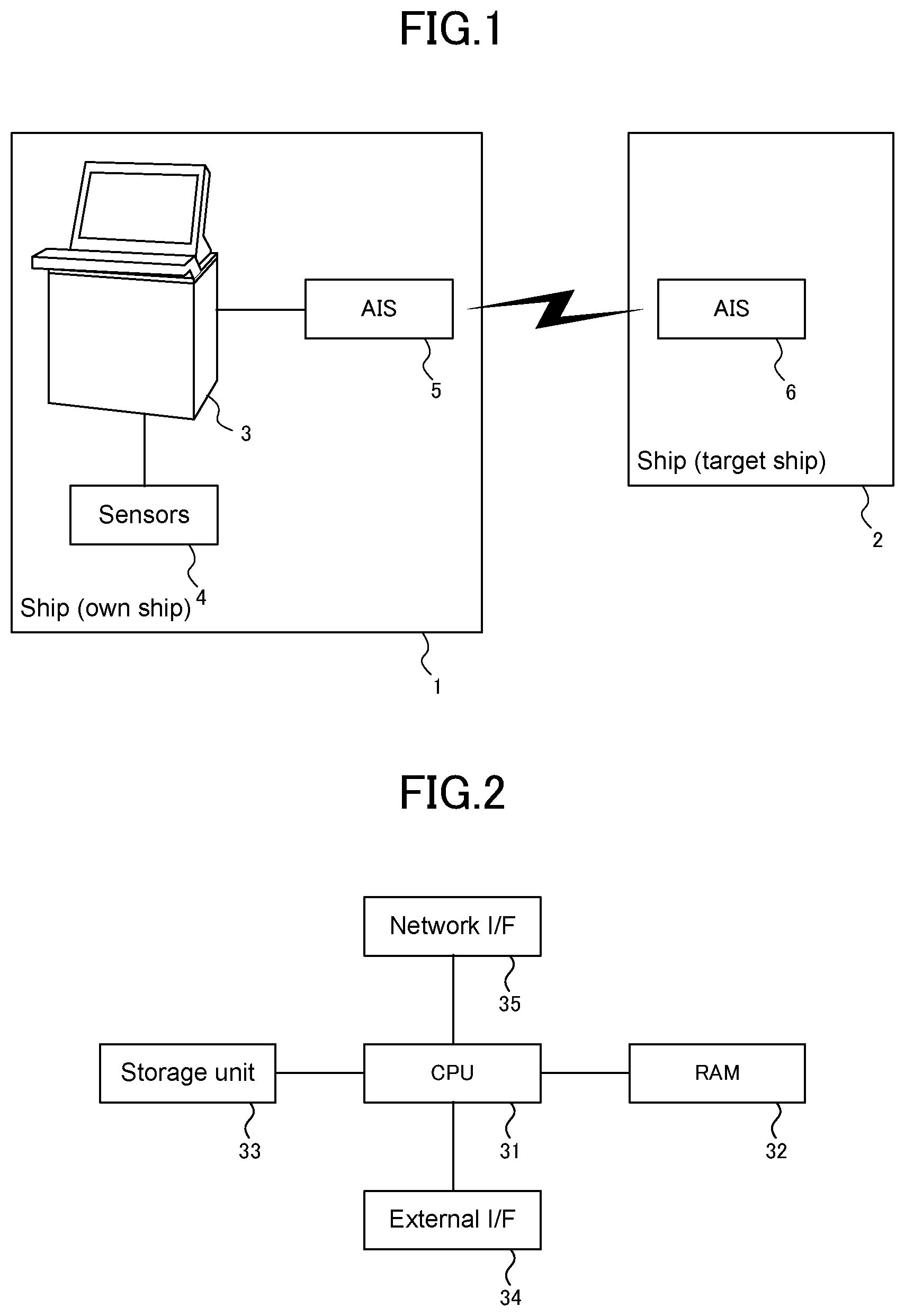Patent US11776411 — Ship navigation assisting device — Figure 1