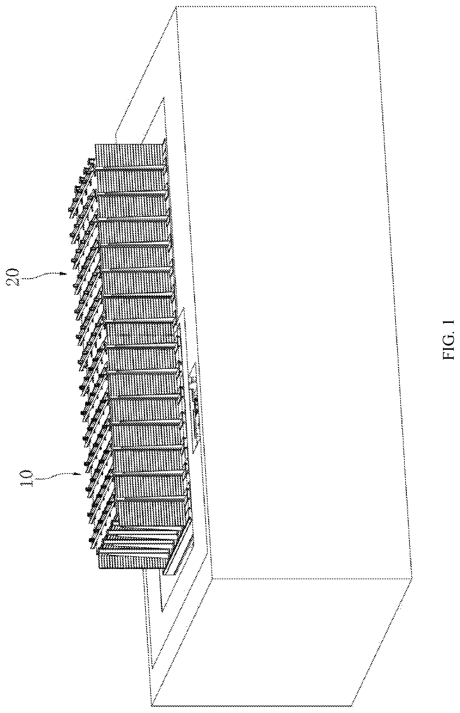 Patent US11776430 — Assembled structure container and plateform of seismic fault simulation test — Figure 1