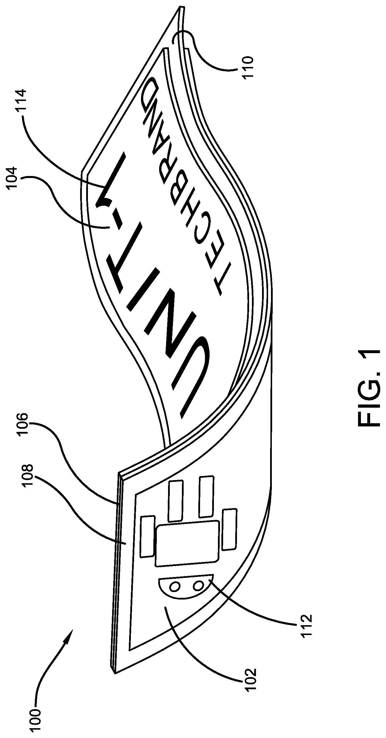 Patent US11776432 — Self-adhesive stickers customizing device — Figure 1