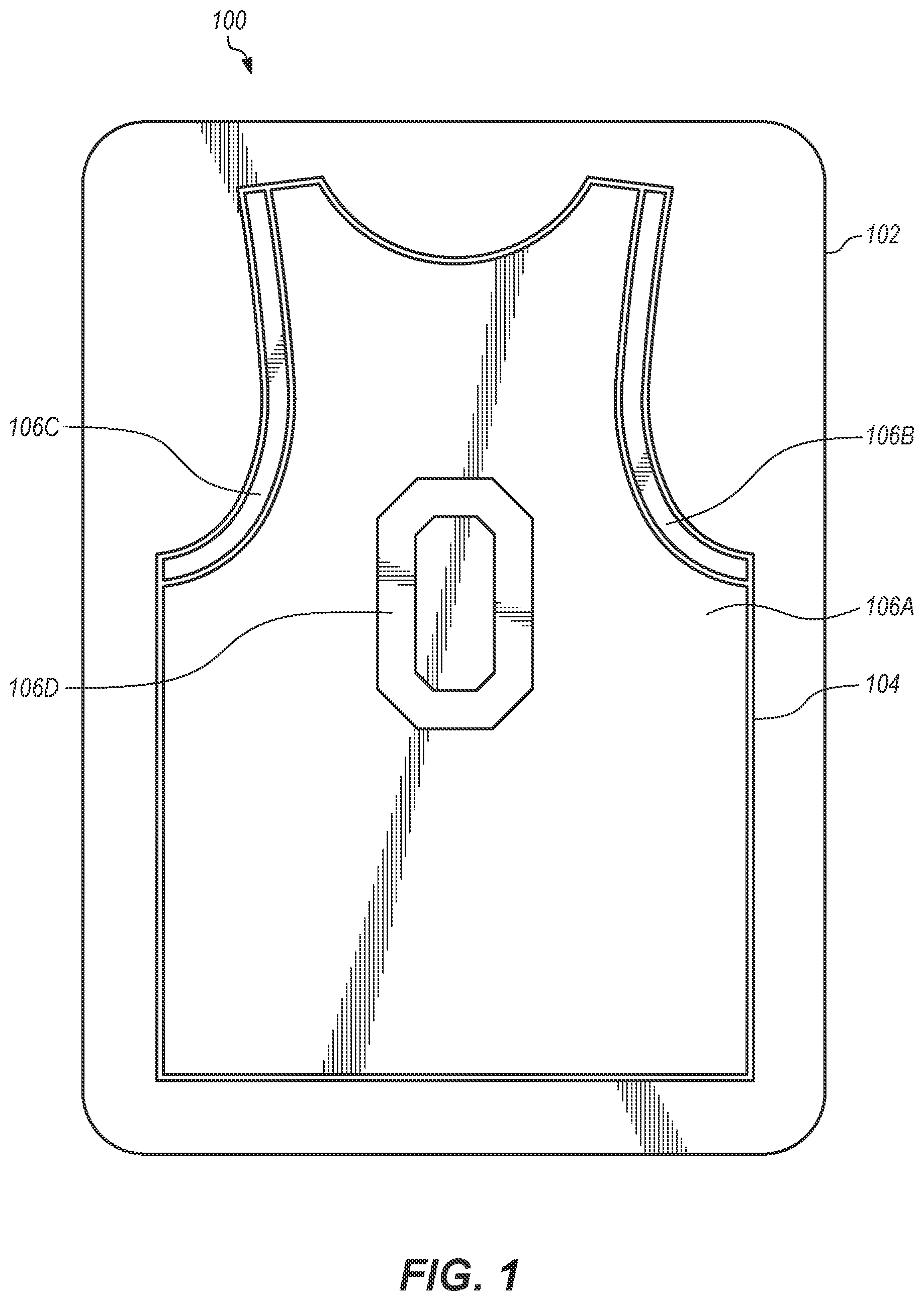 Patent US11776435 — Layered metal display — Figure 1