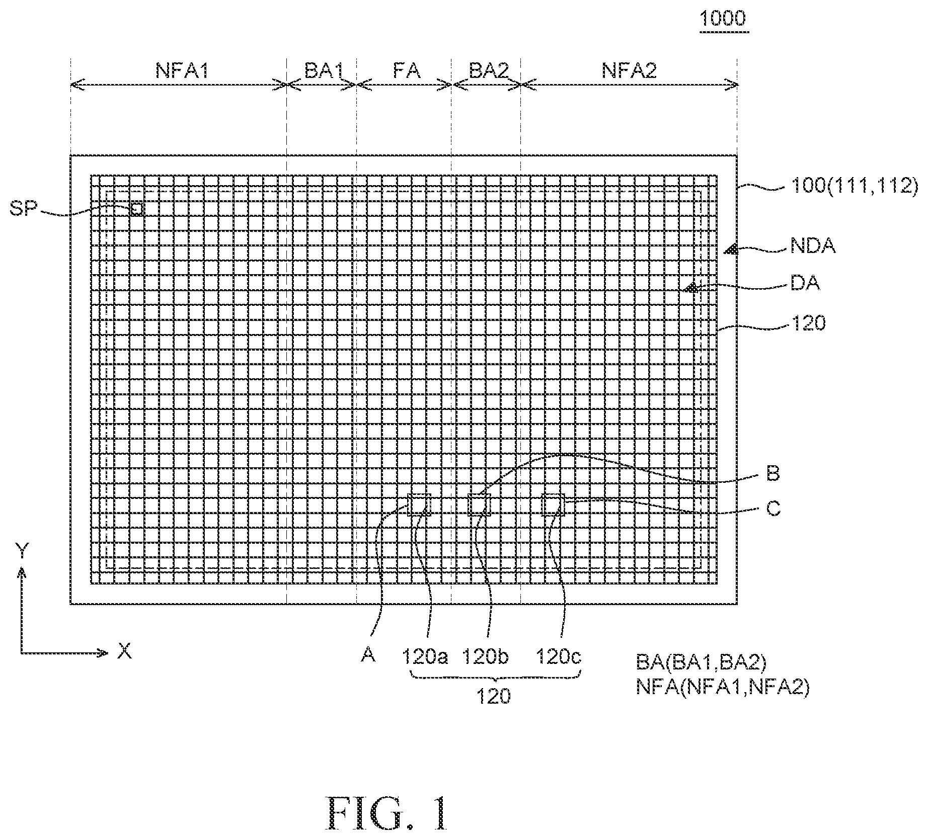 Patent US11776436 — Foldable display device — Figure 1