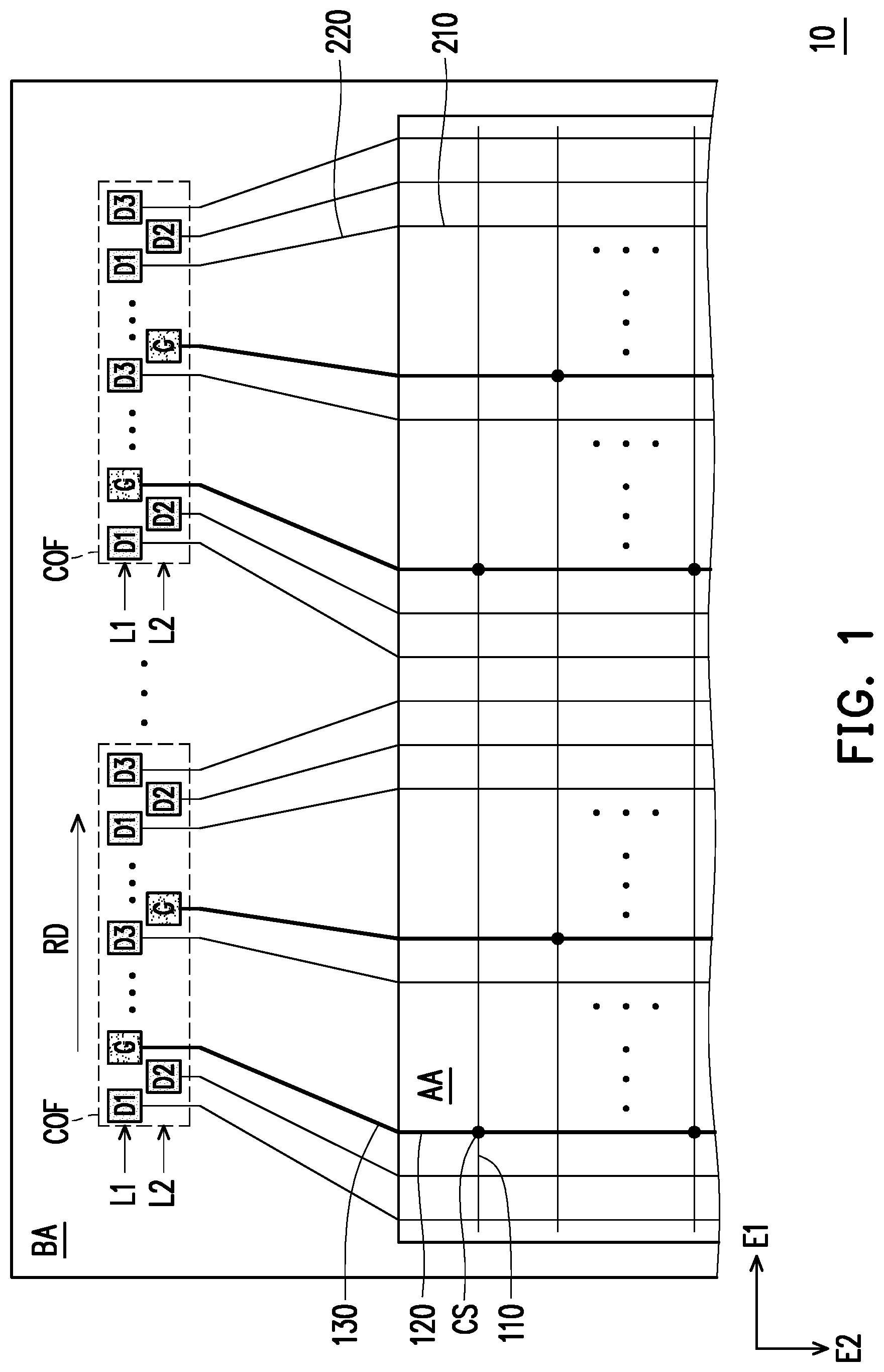 Patent US11776444 — Pixel array substrate — Figure 1