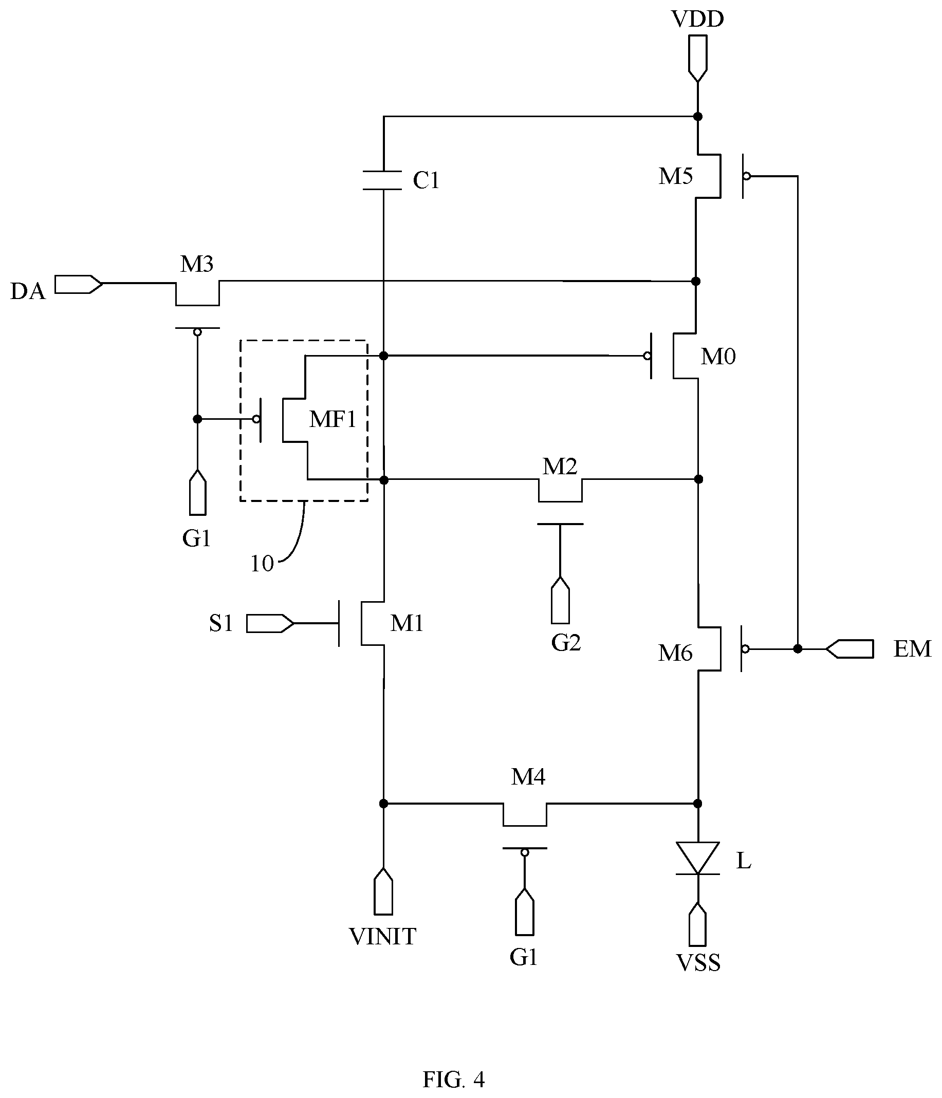 Patent US11776449 Figure 4 – Pixel circuit, display panel and display apparatus