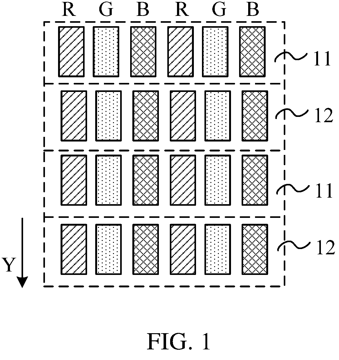Patent US11776459 — Display device and terminal having an energy saving mode with data compensation — Figure 1