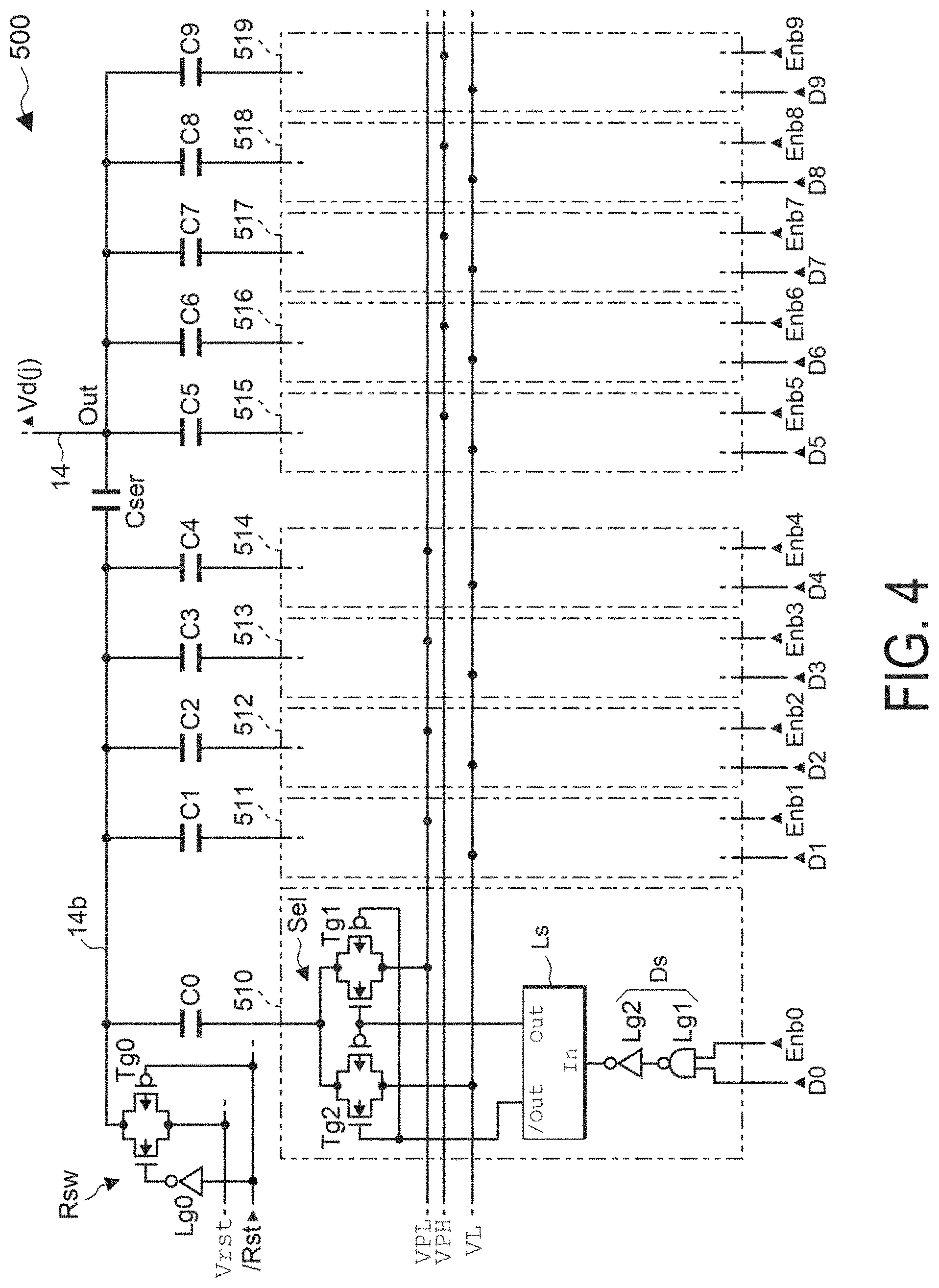 Patent US11776486 Figure 4 – DA conversion circuit, electro-optical device and electronic apparatus