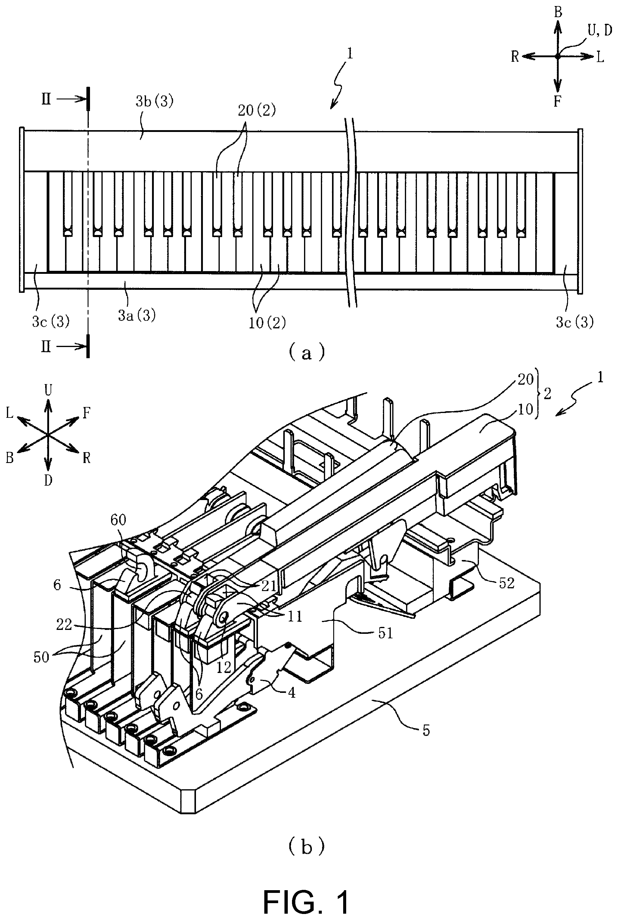 Patent US11776512 — Keyboard device — Figure 1