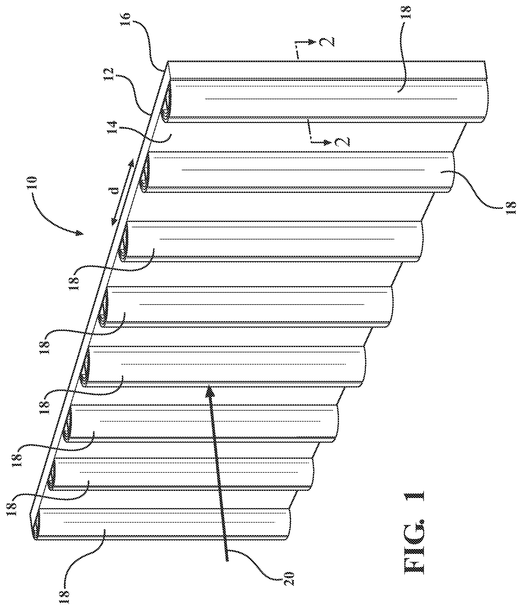 Patent US11776521 — Sound absorbing structure having one or more acoustic scatterers attached to or forming a vehicle structure — Figure 1