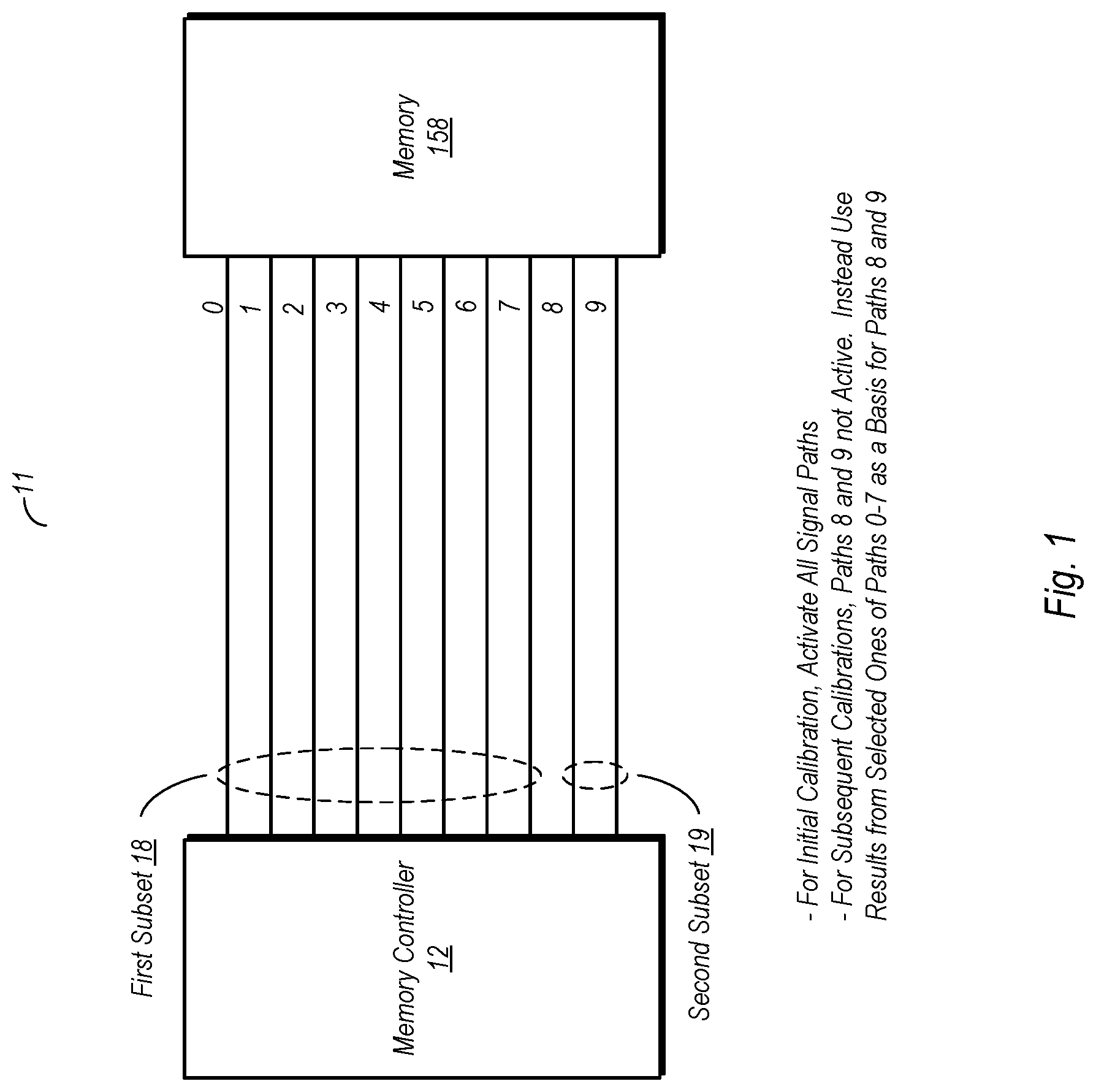 Patent US11776597 — Memory subsystem calibration using substitute results — Figure 1