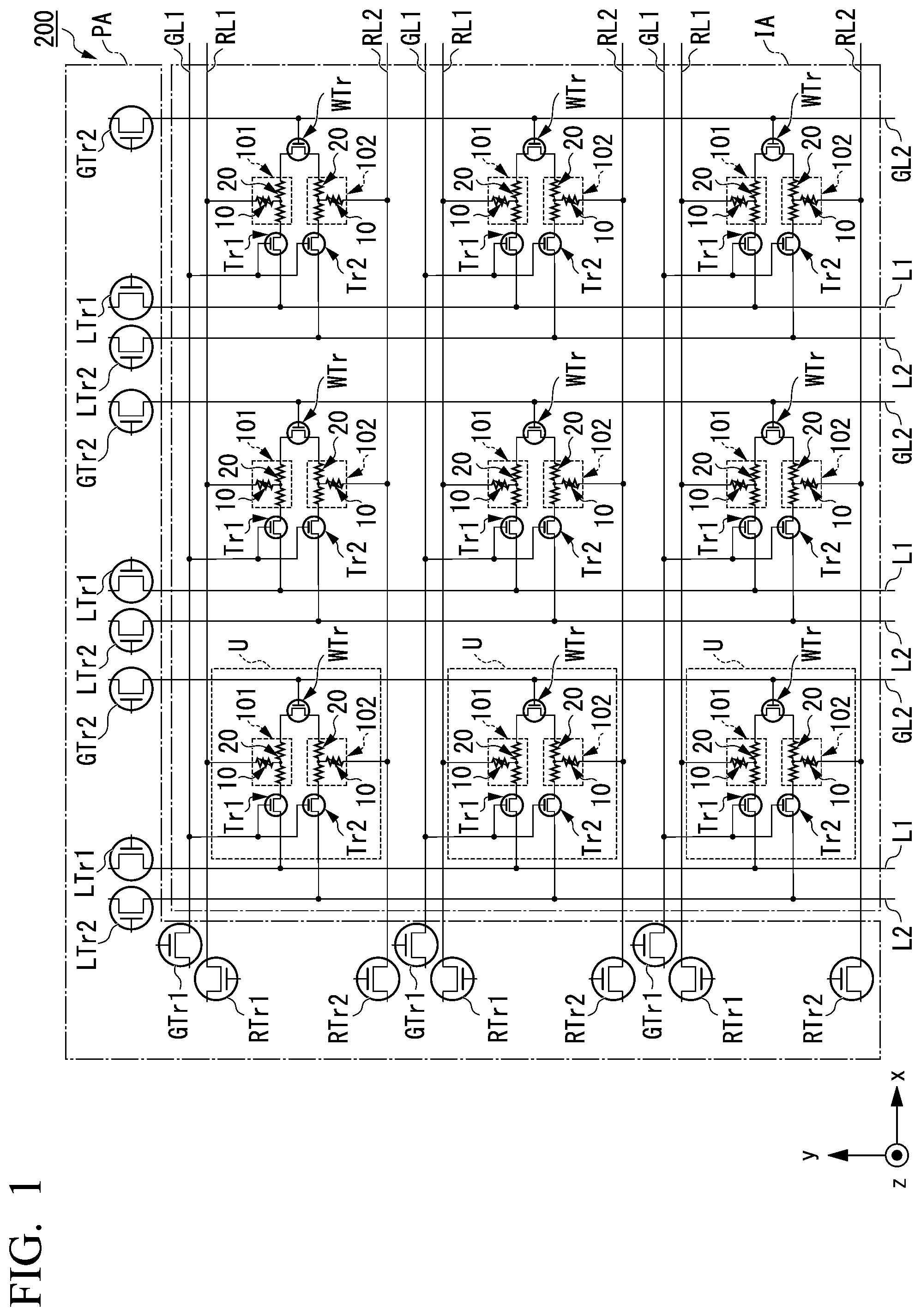 Patent US11776604 Figure 1 – Magnetic recording array and magnetoresistance effect unit