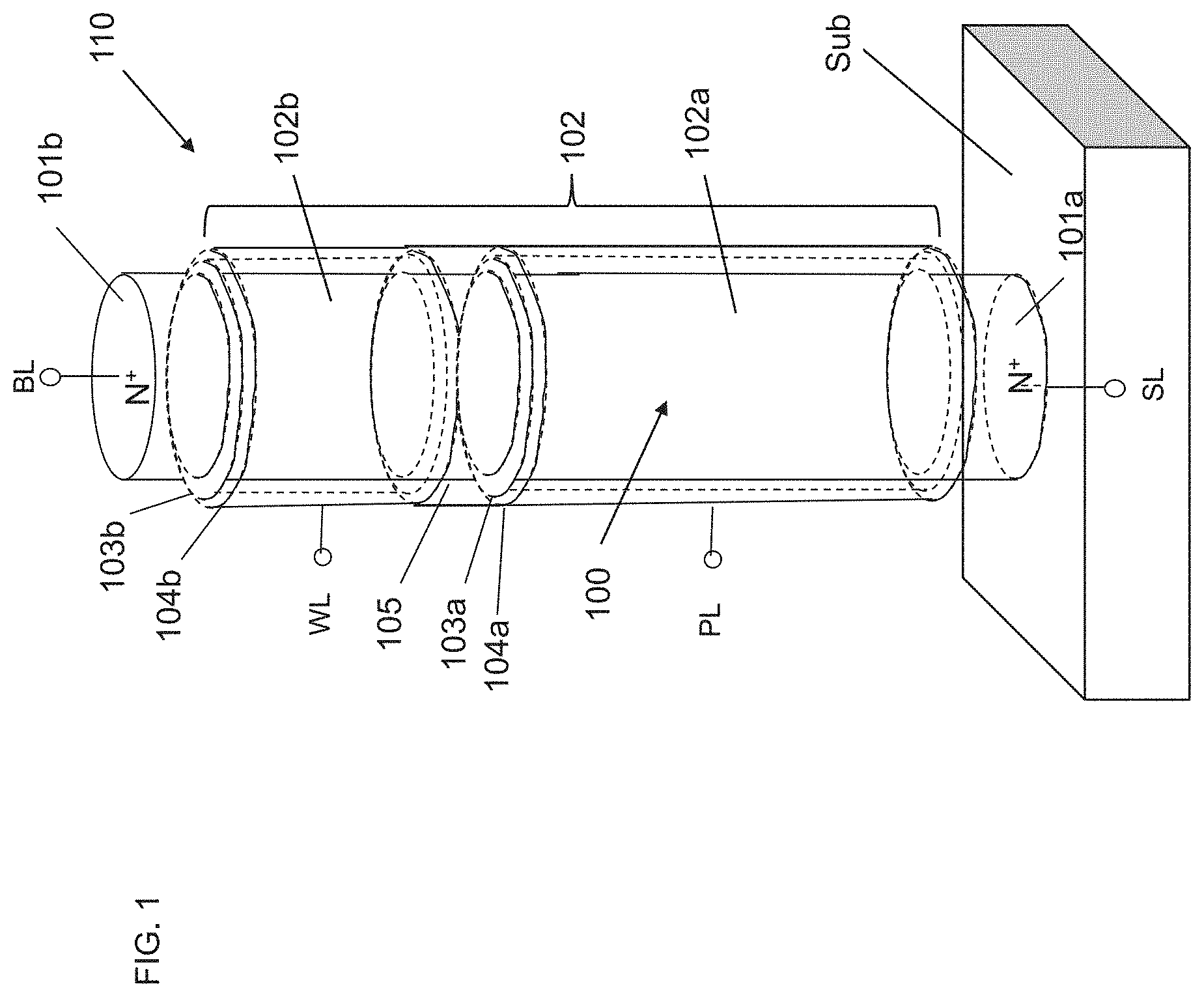 Patent US11776620 — Memory device including semiconductor element — Figure 1