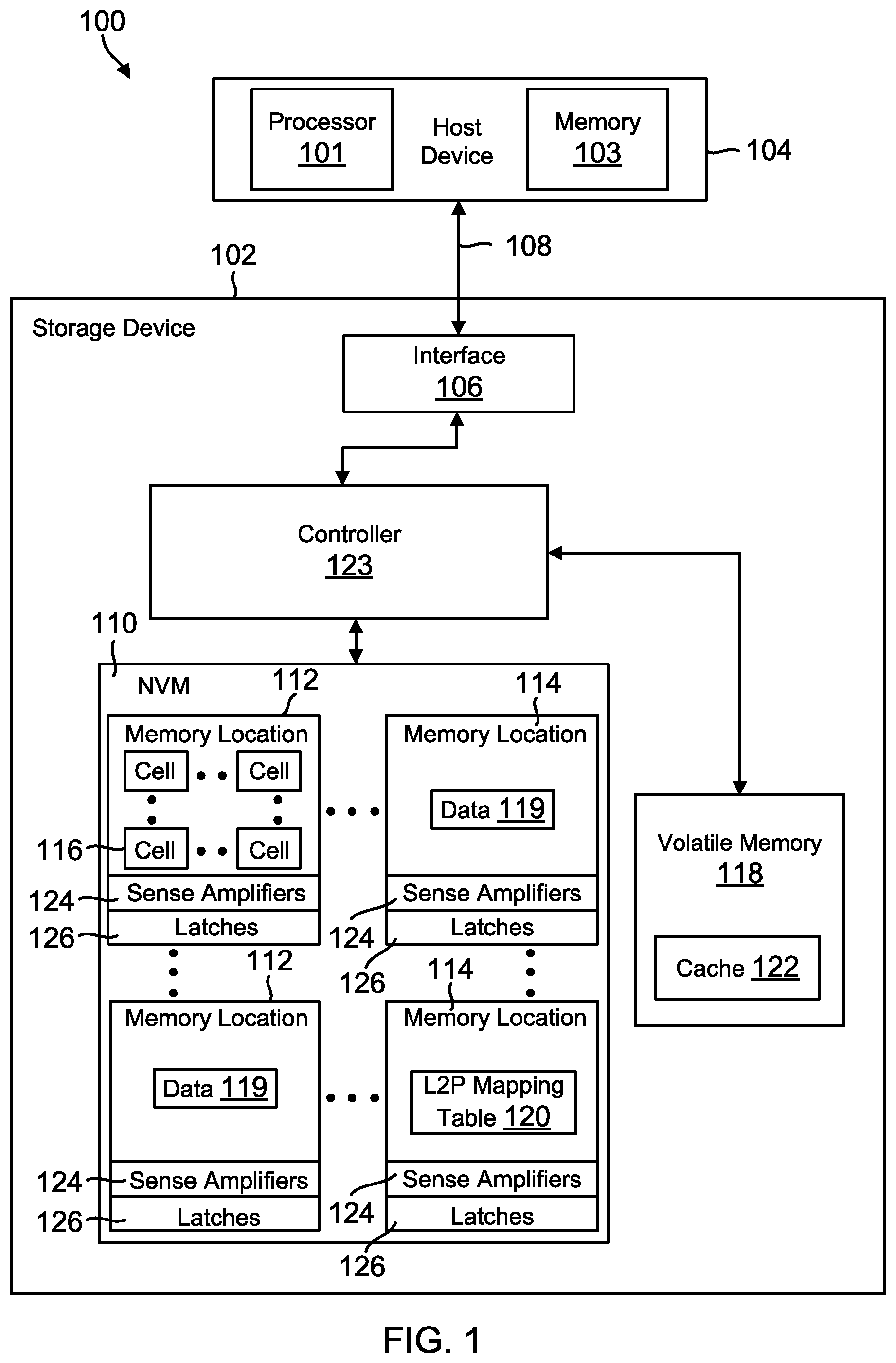 Patent US11776634 — Pulsed bias for power-up or read recovery — Figure 1
