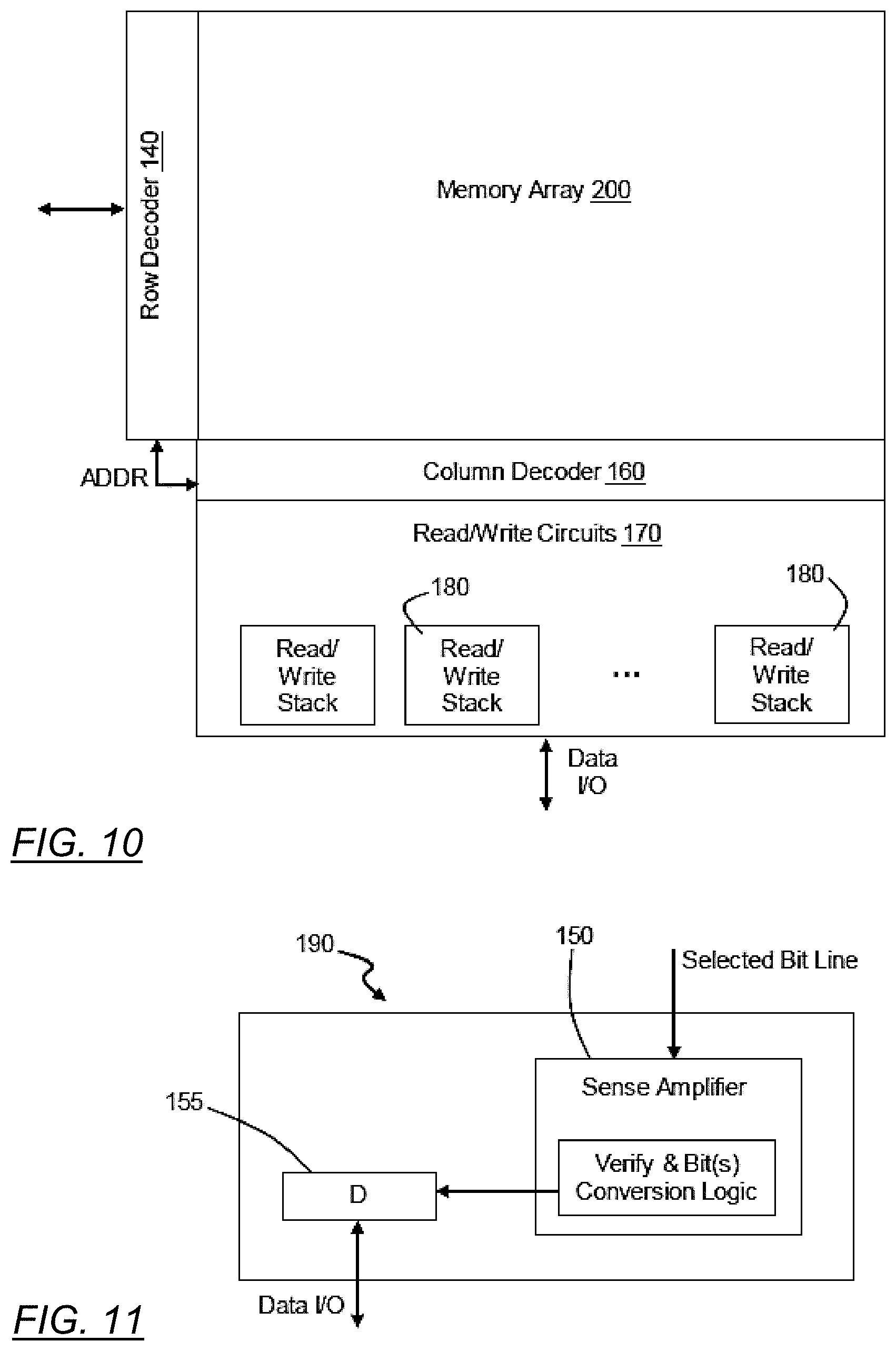 Patent US11776640 Figure 10 – Data conversion with data path circuits for use in double sense amp architecture with fractional bit assignment in non-volatile memory structures