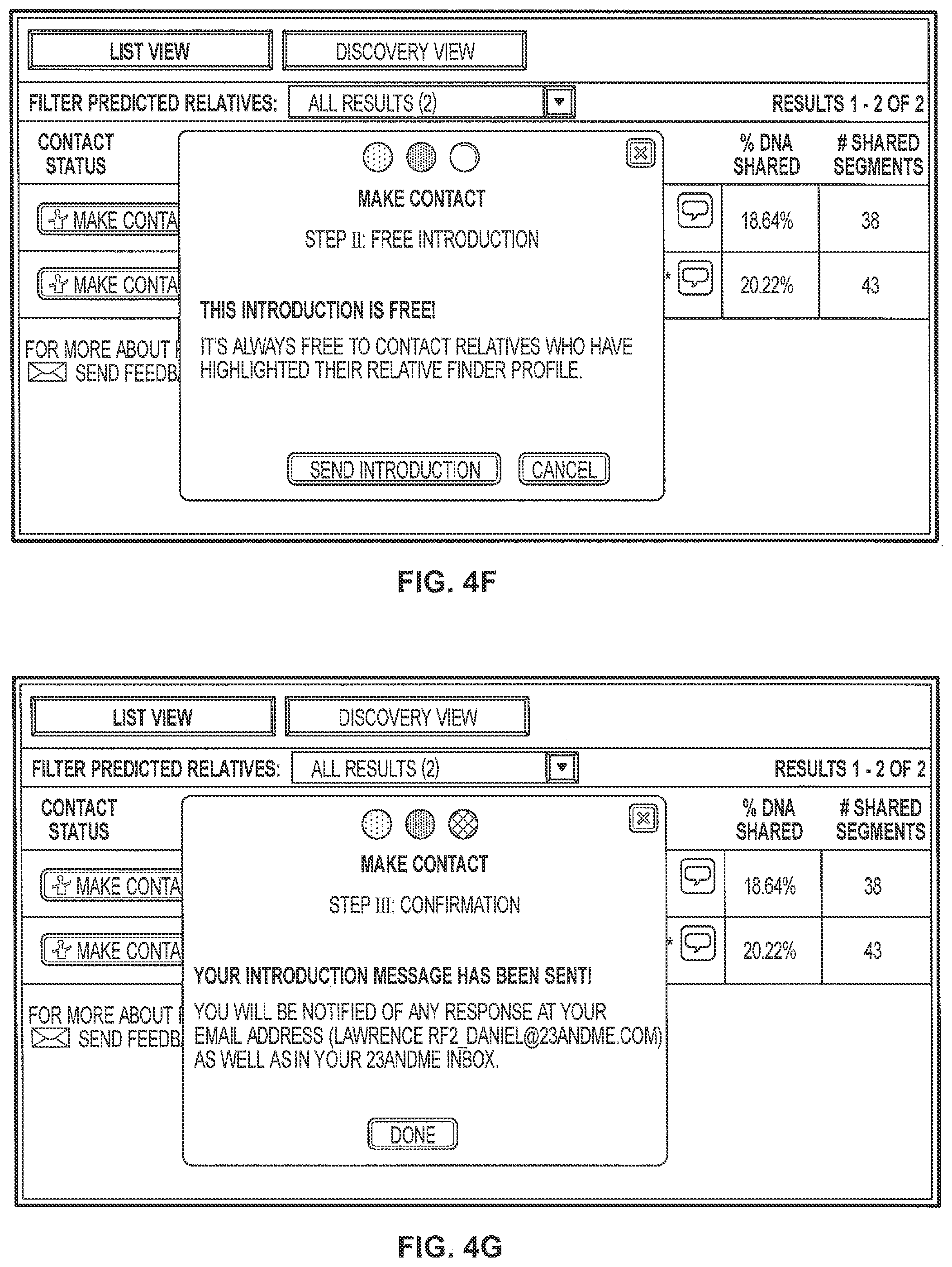 Patent US11776662 Figure 8 – Finding relatives in a database