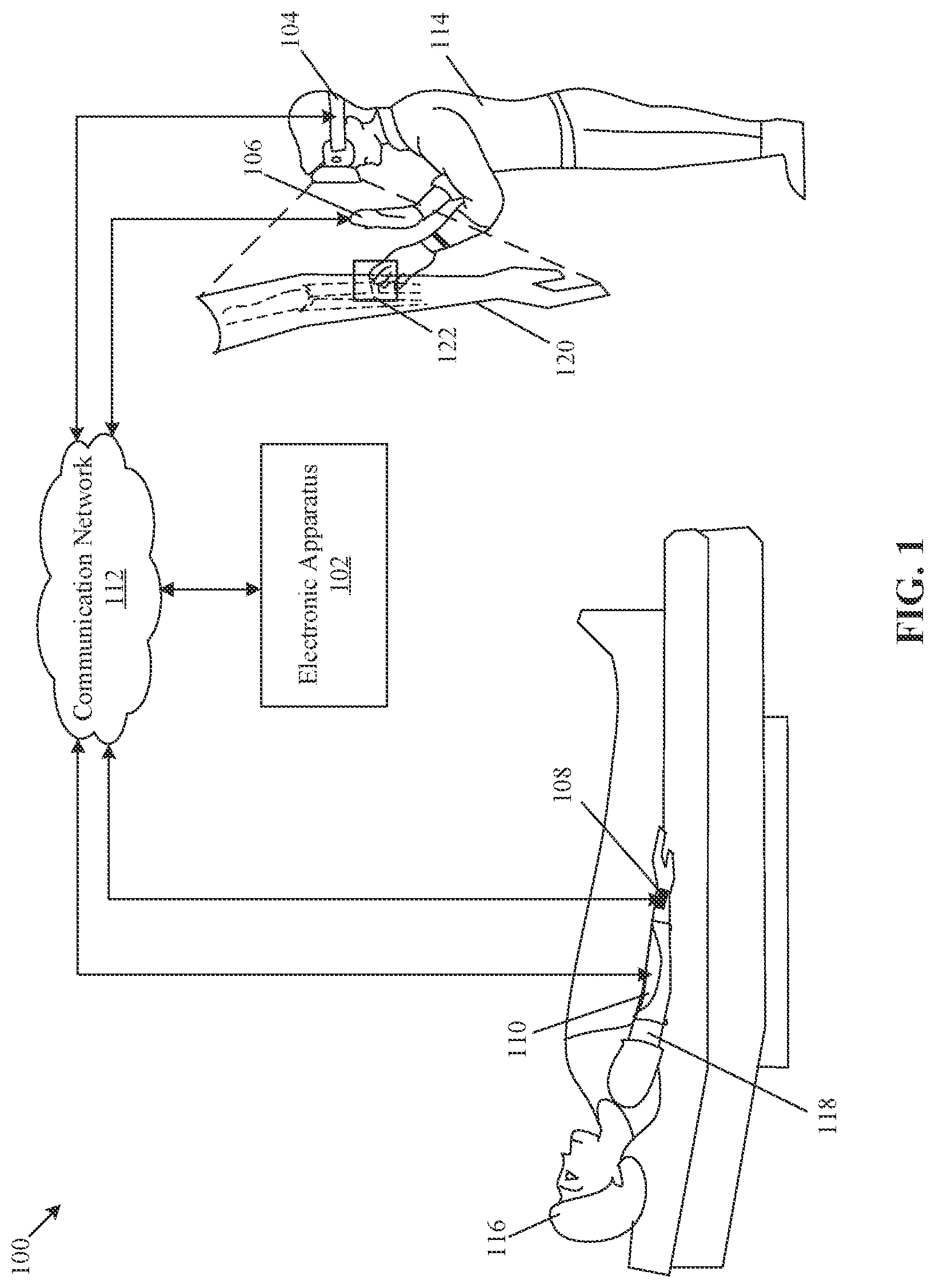 Patent US11776687 — Medical examination of human body using haptics — Figure 1