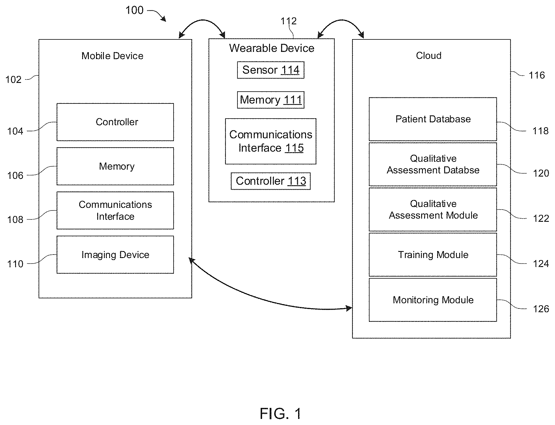 Patent US11776697 — System for administering a qualitative assessment using an automated verbal interface — Figure 1