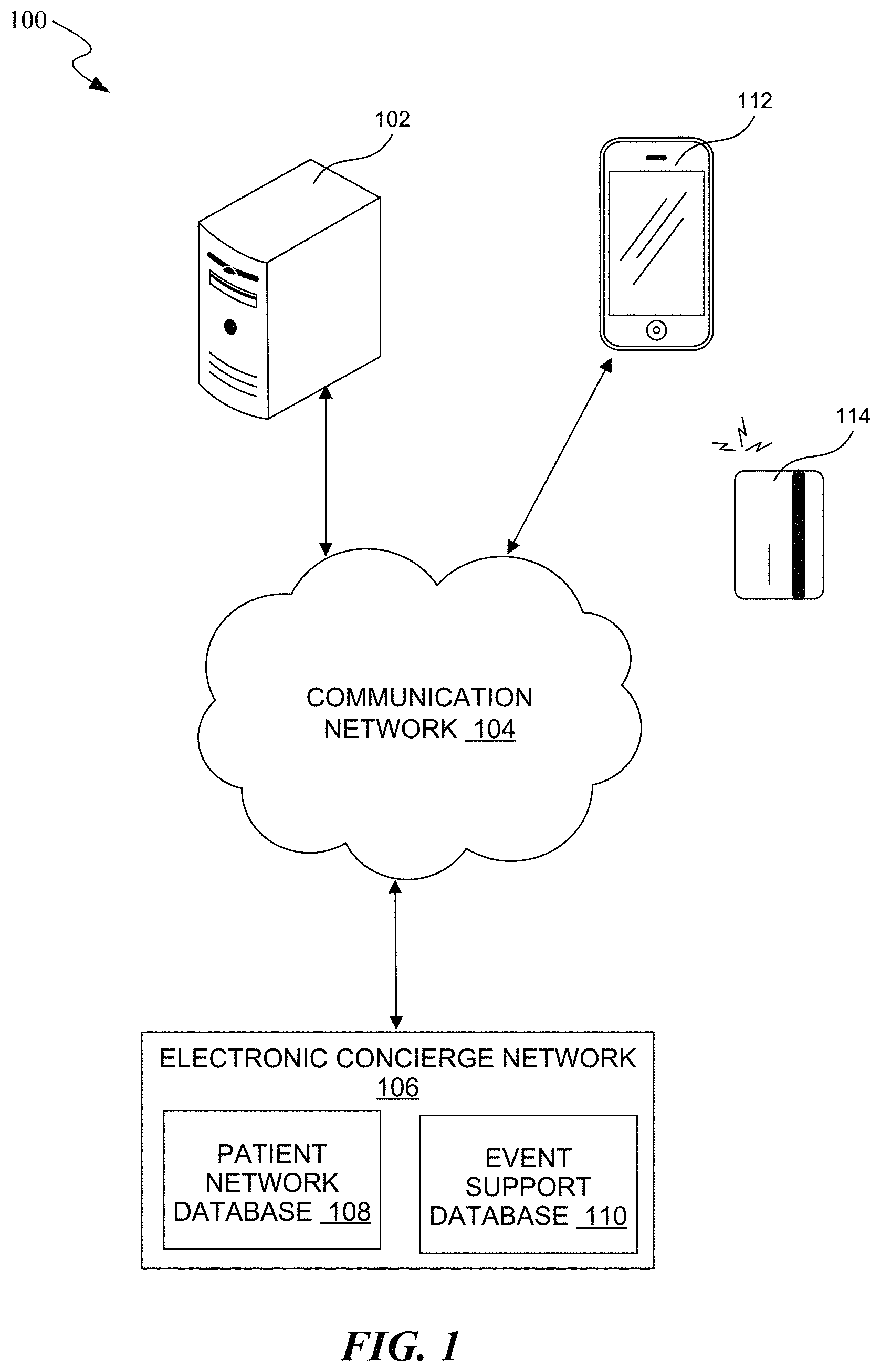 Patent US11776698 — Virtual telemedicine mechanism — Figure 1