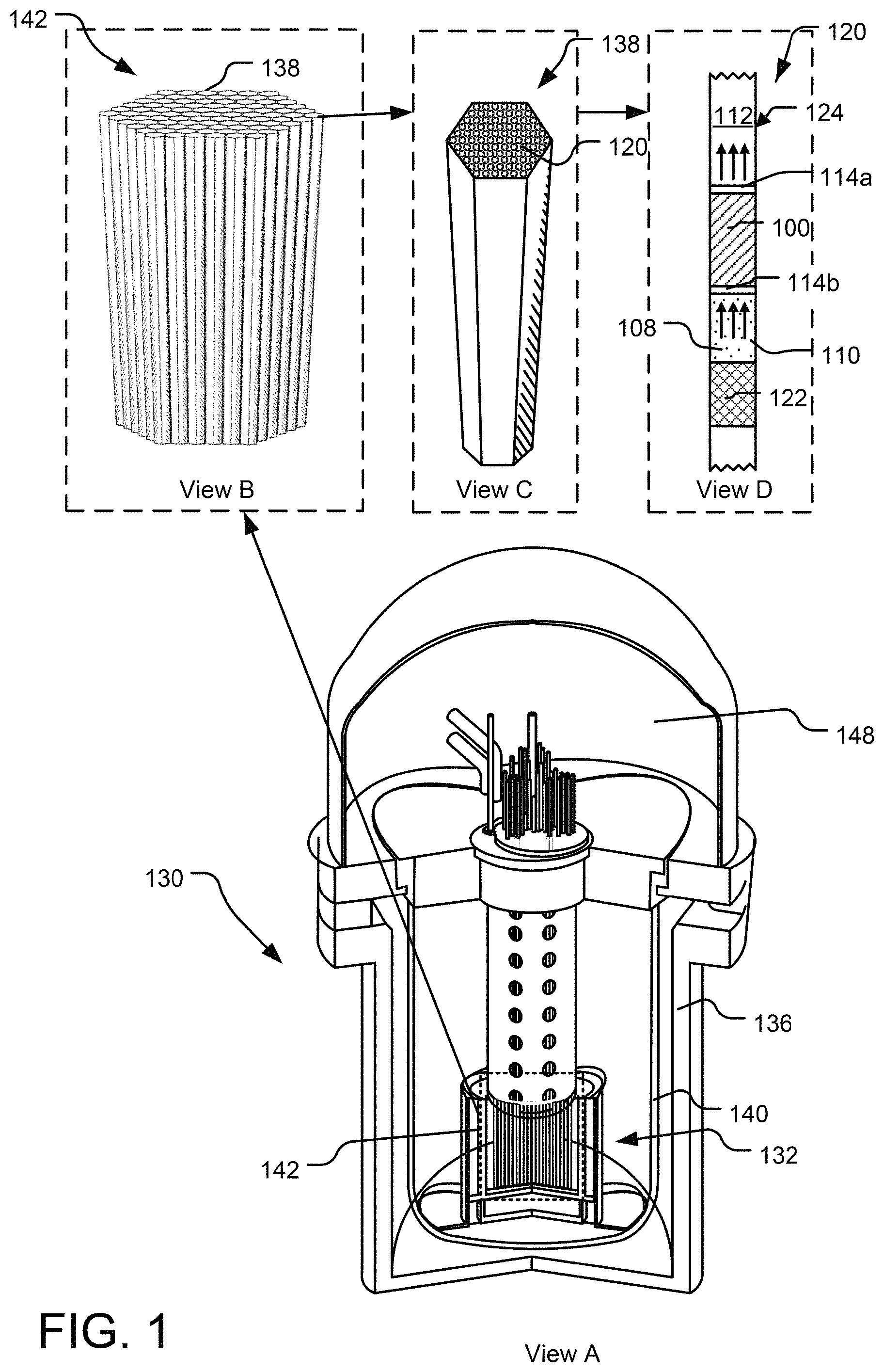 Patent US11776701 — Fission product getter formed by additive manufacturing — Figure 1