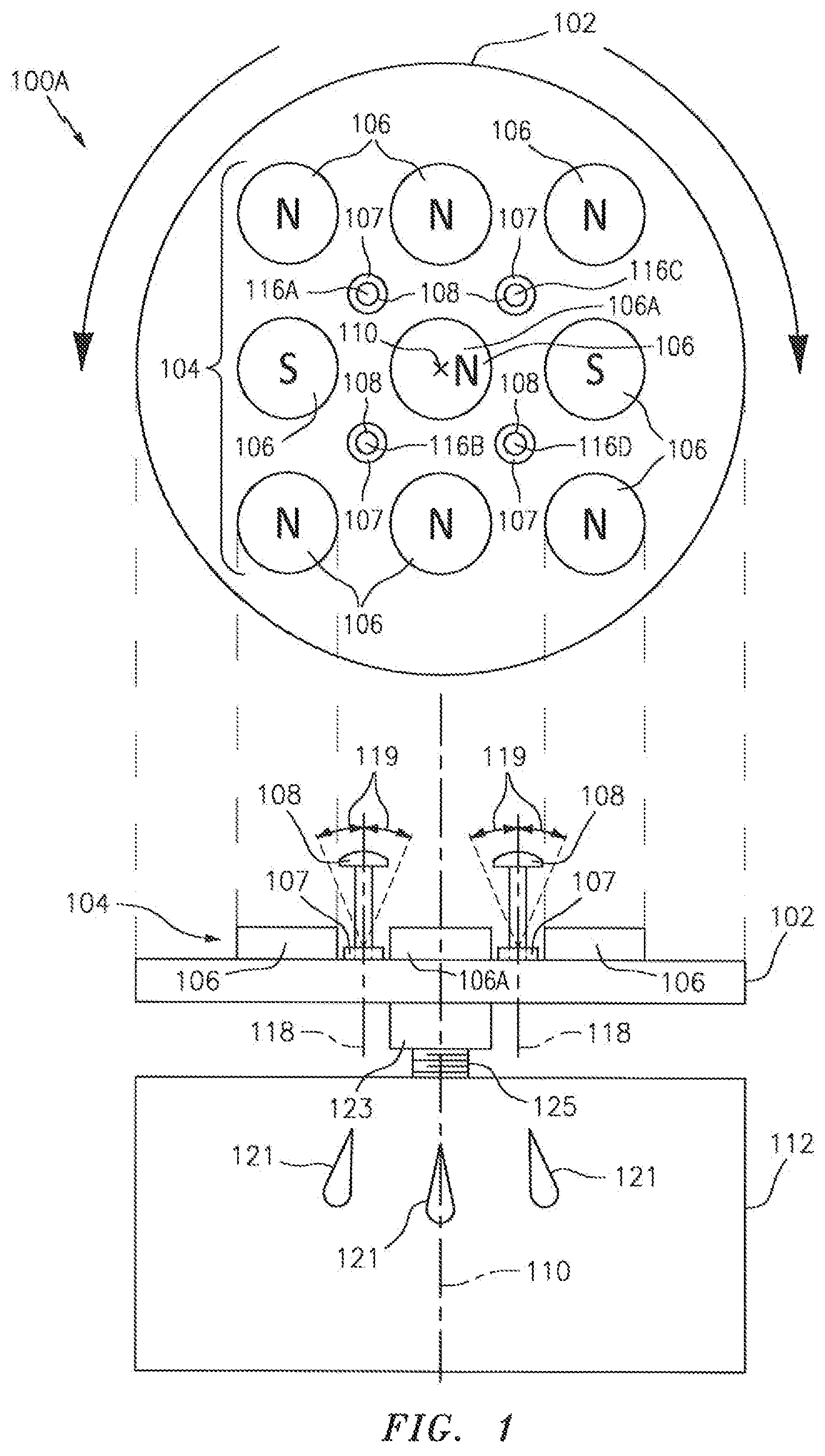 Patent US11776722 Figure 1 – System and method for perturbing a permanent magnet asymmetric field to move a body