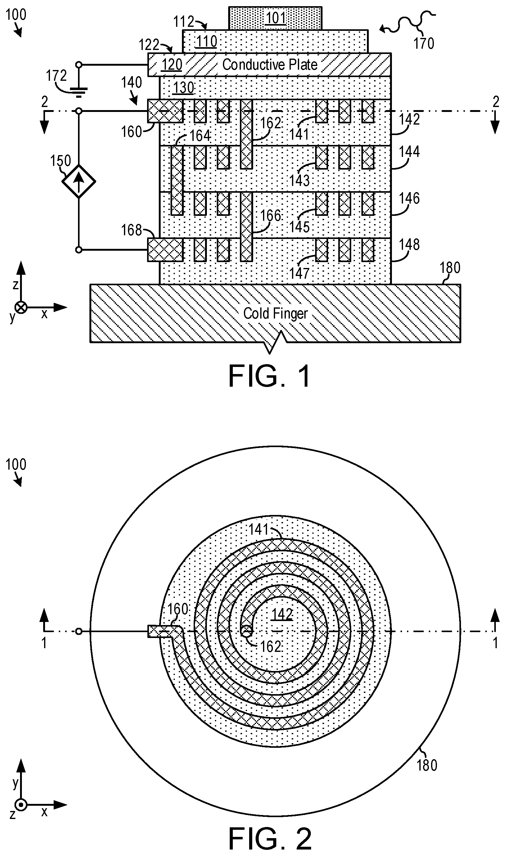 Patent US11776736 — Electronic package for an electrically small device with integrated magnetic field bias — Figure 1