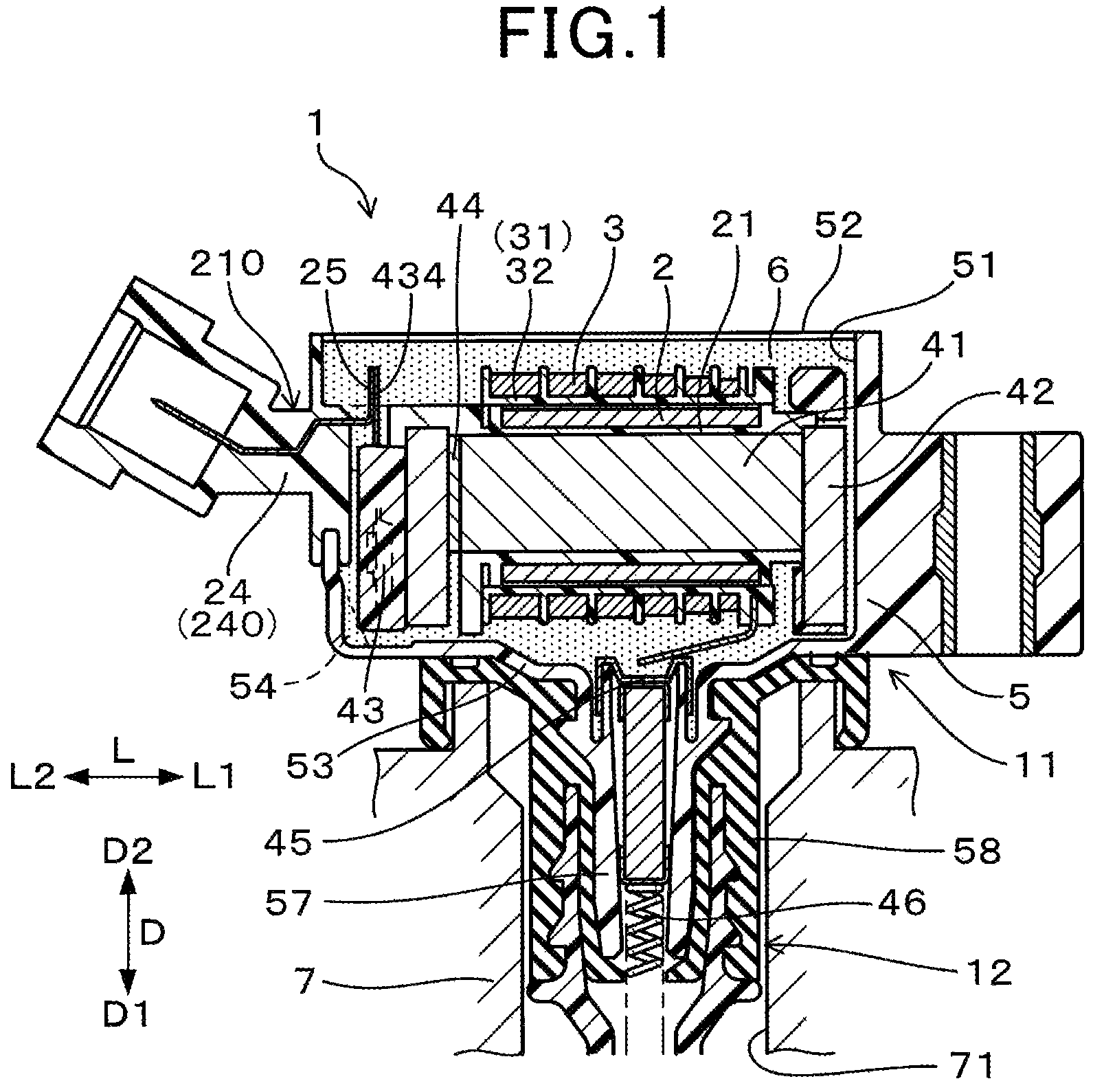 Patent US11776739 — Ignition coil for internal combustion engine — Figure 1