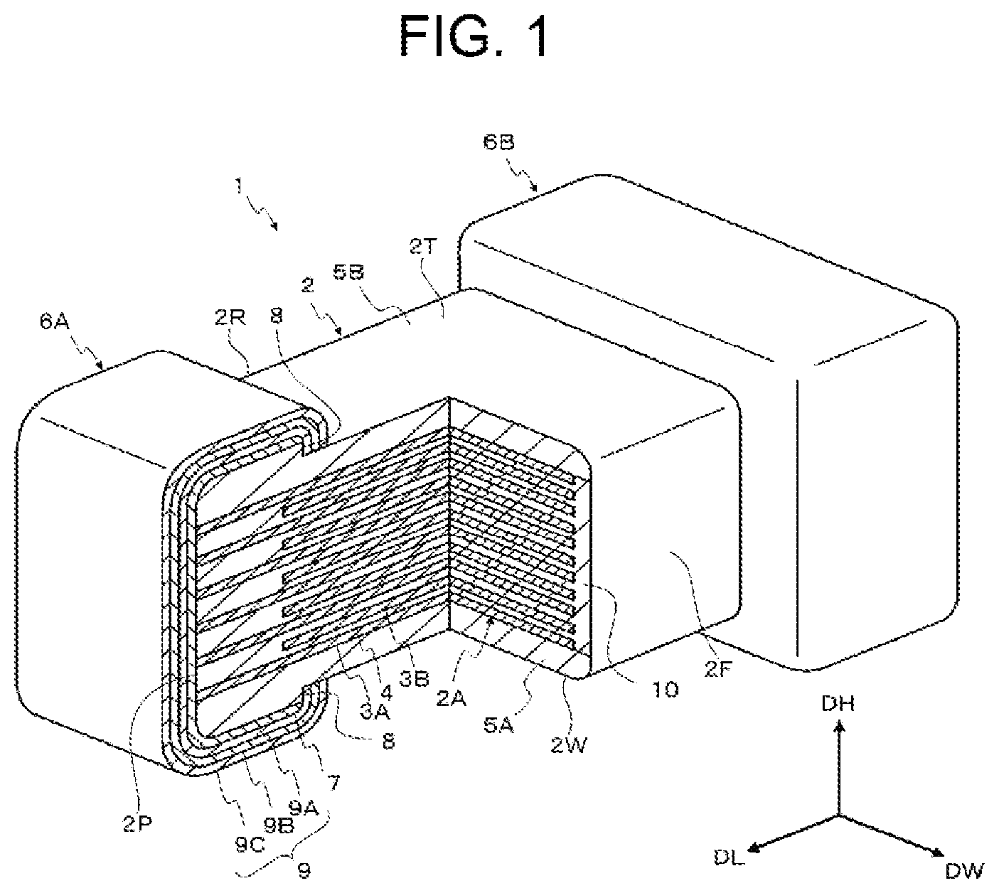 Patent US11776756 Figure 1 – Ceramic electronic component, substrate arrangement and method of manufacturing ceramic electronic component