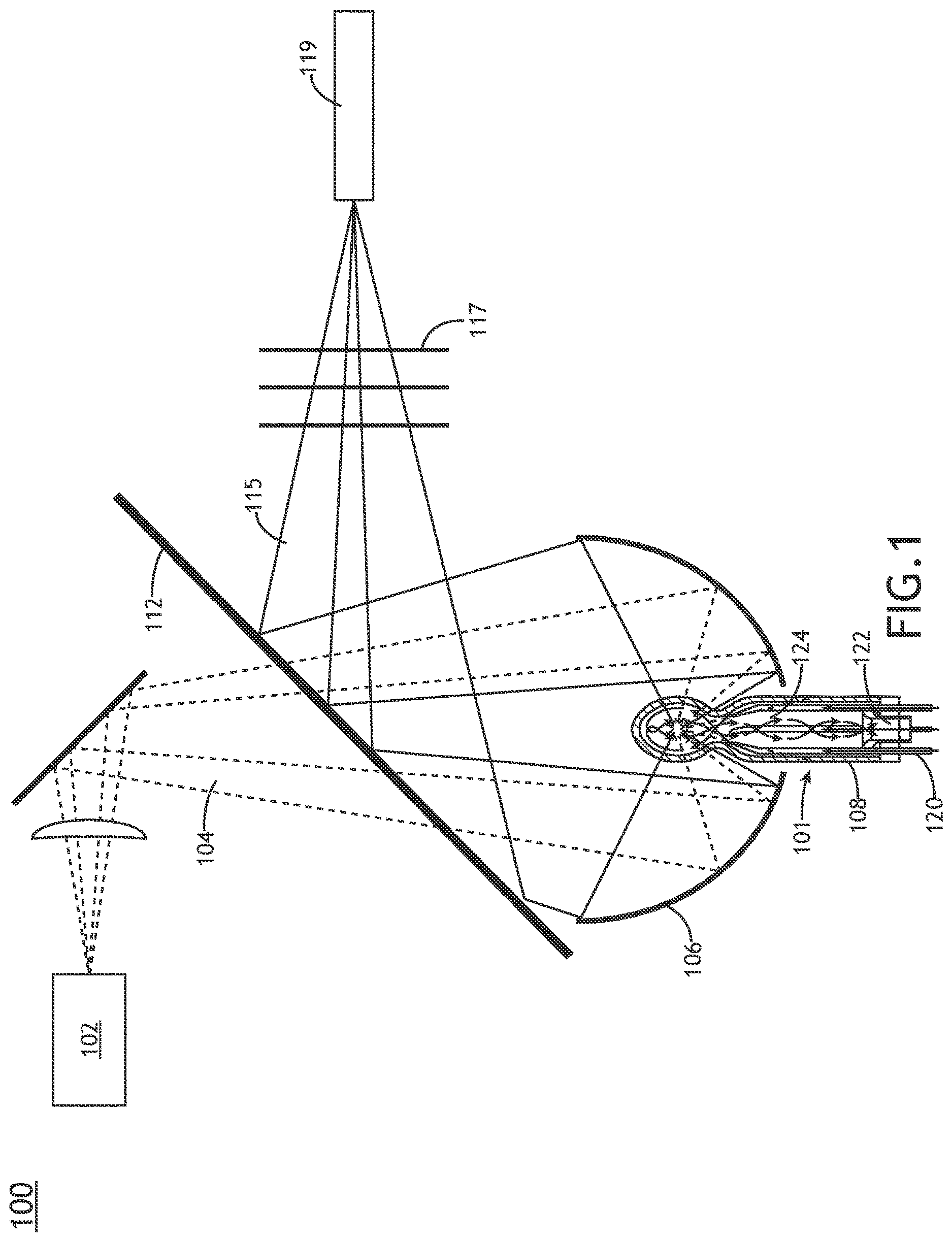 Patent US11776804 — Laser-sustained plasma light source with reverse vortex flow — Figure 1